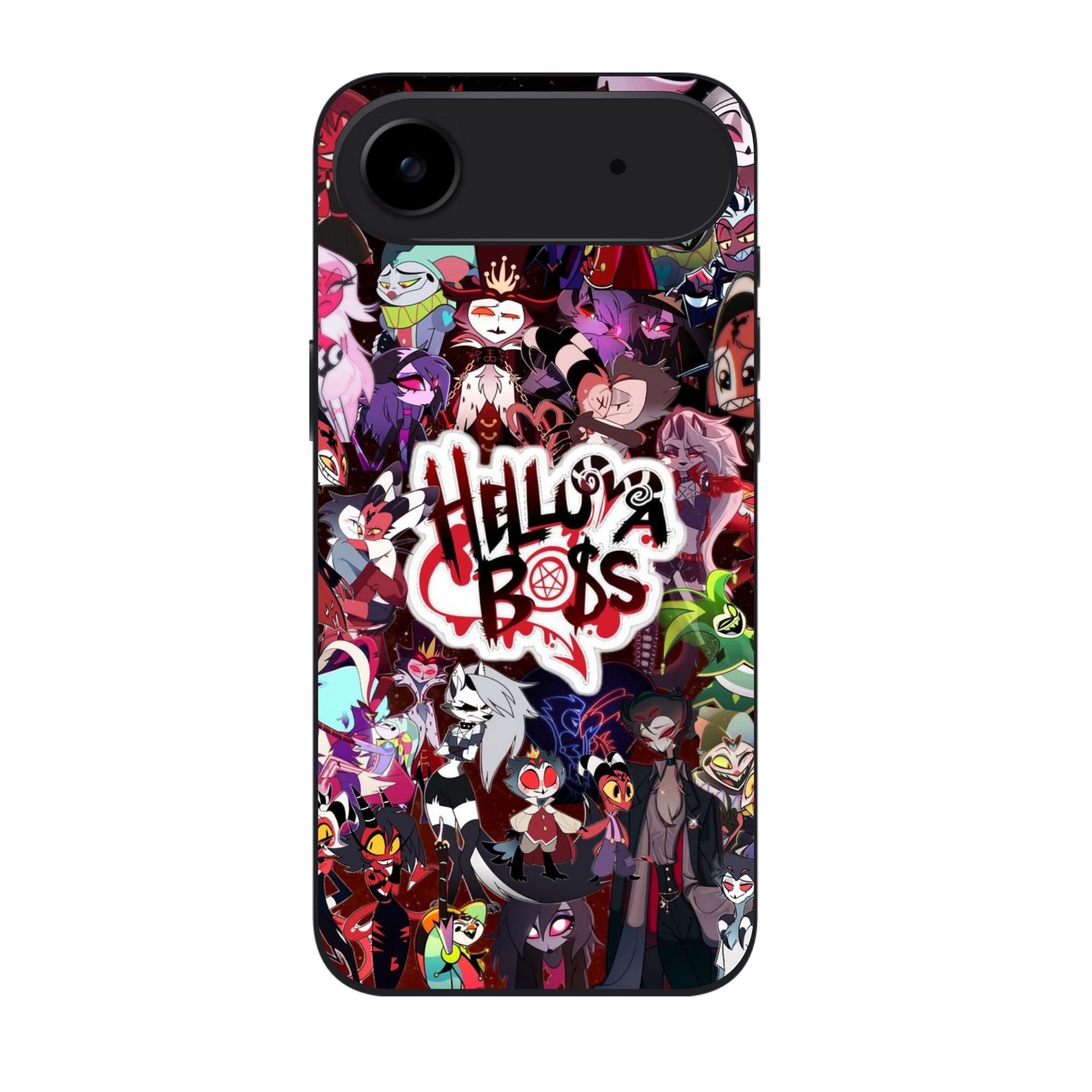 Helluva Boss Phone Case For iPhone Samsung Galaxy Pixel - Logo On Characters Collage