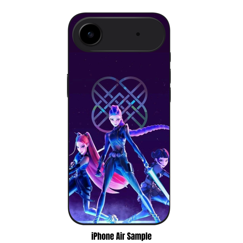 KPop Demon Hunters Phone Case For iPhone Samsung Galaxy Pixel - KPop Demon Hunters Neon Purple HUNTRIX Team Poster