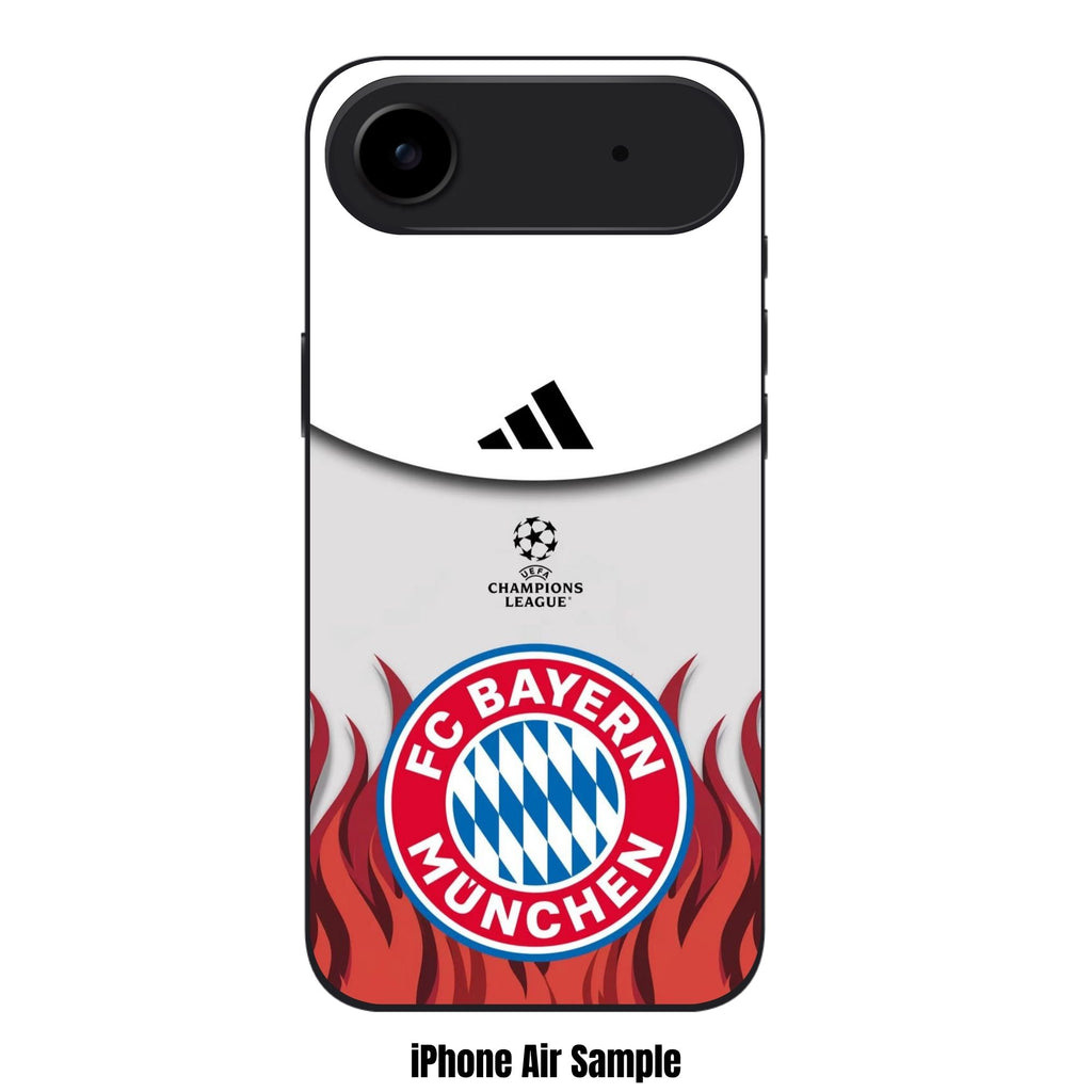 FC Bayern Munich Phone Case For iPhone Samsung Galaxy Pixel - Fiery FC Bayern Munich Logo With UEFA Champions League Crest