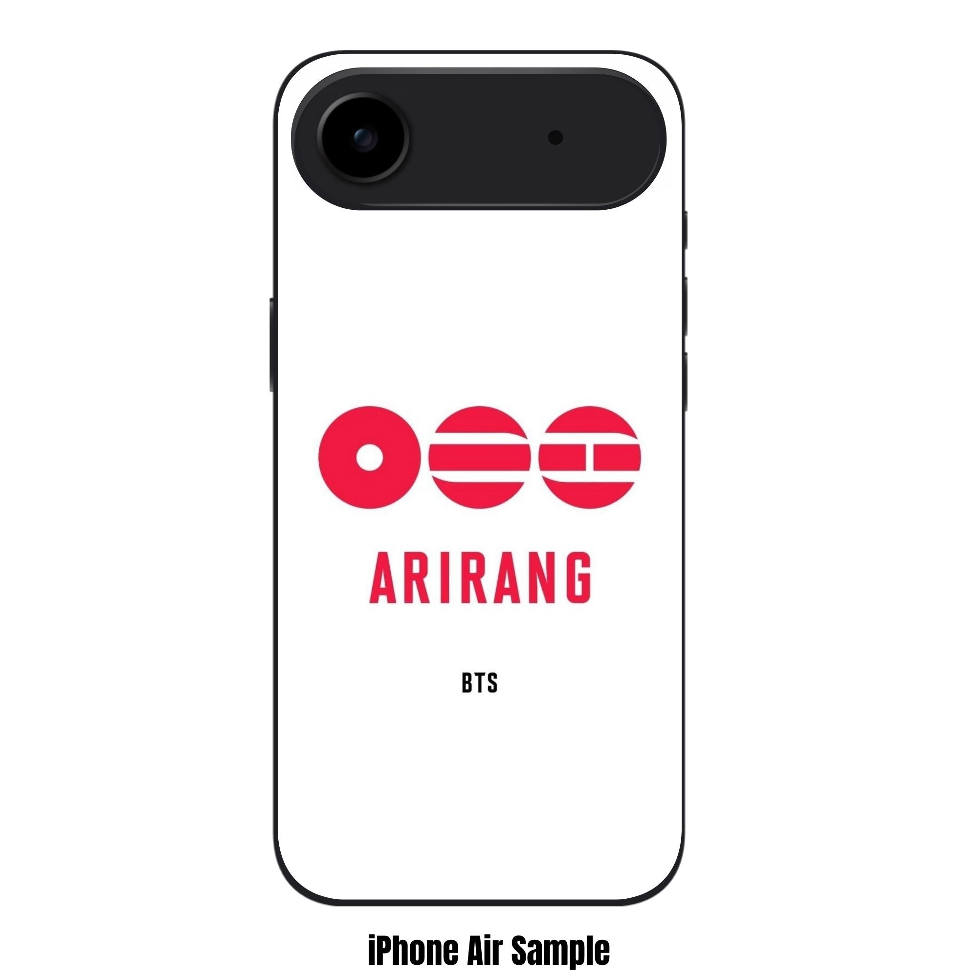 BTS Phone Case For iPhone Samsung Galaxy Pixel - BTS Arirang Red Logo Text On White Background