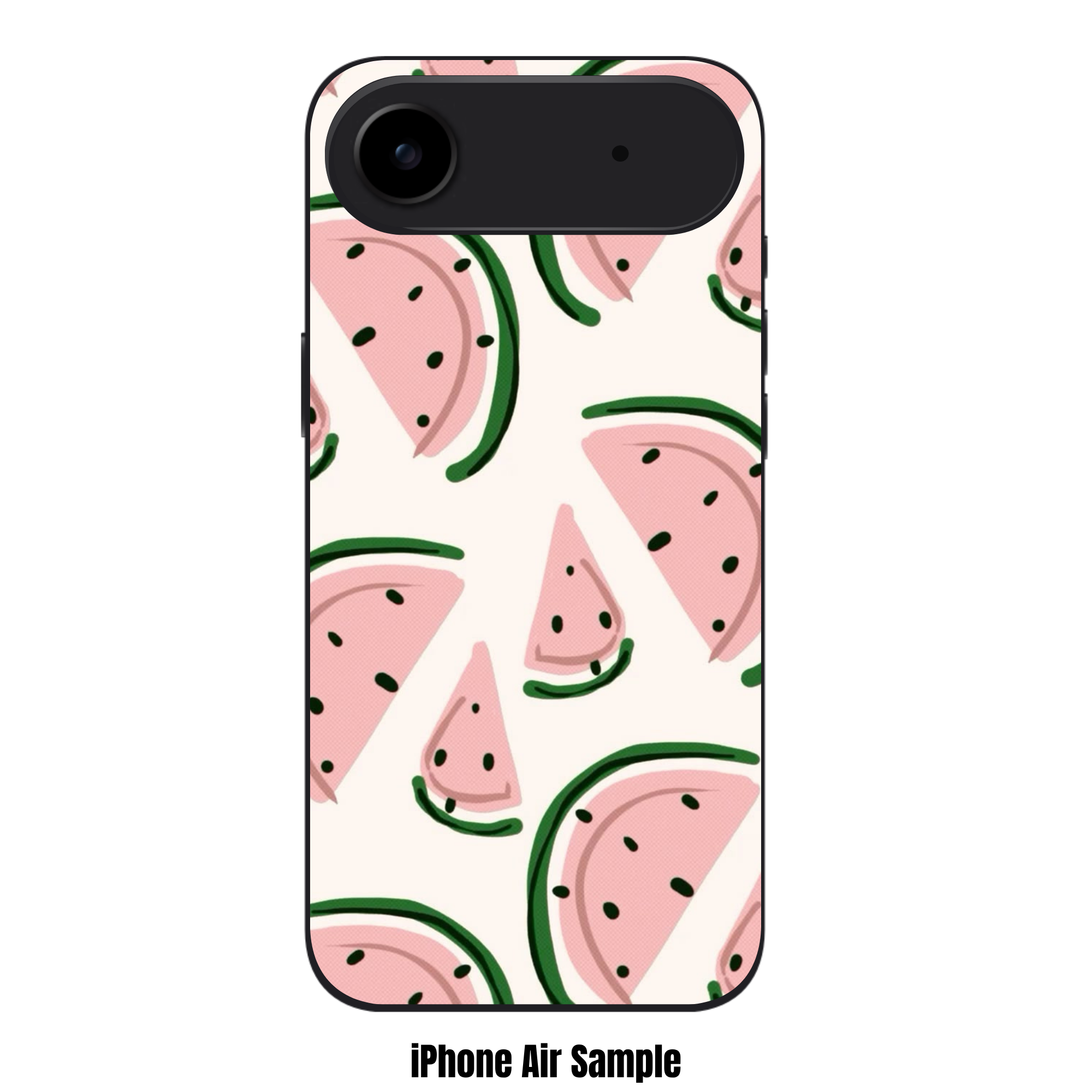 Watermelon Pattern Phone Case For iPhone Samsung Galaxy Pixel - Cute Pastel Watermelon Pattern In Cream Background
