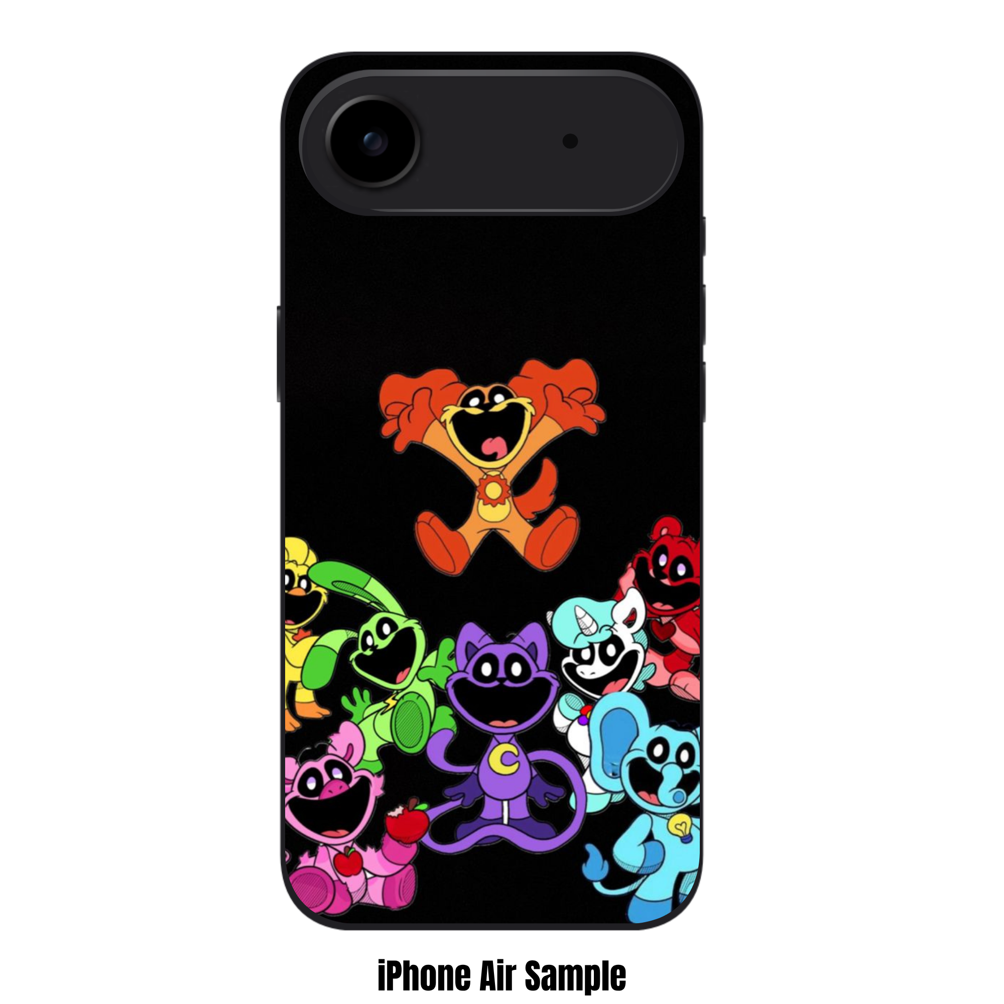 Poppy Playtime Phone Case For iPhone Samsung Galaxy Pixel - Smiling Critters On Black Background