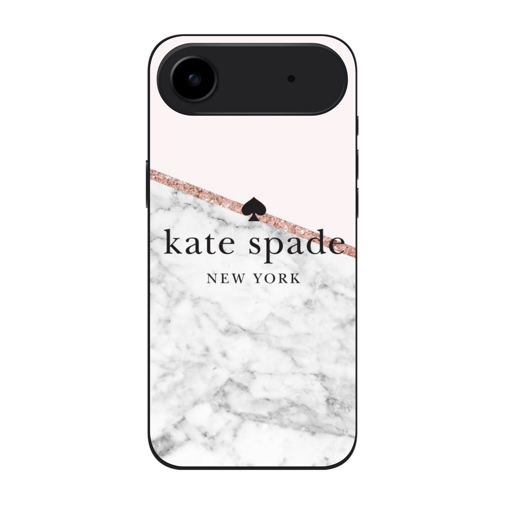 Kate Spade Phone Case For iPhone Samsung Galaxy Pixel - Kate Spade White Marble Pink Glitter