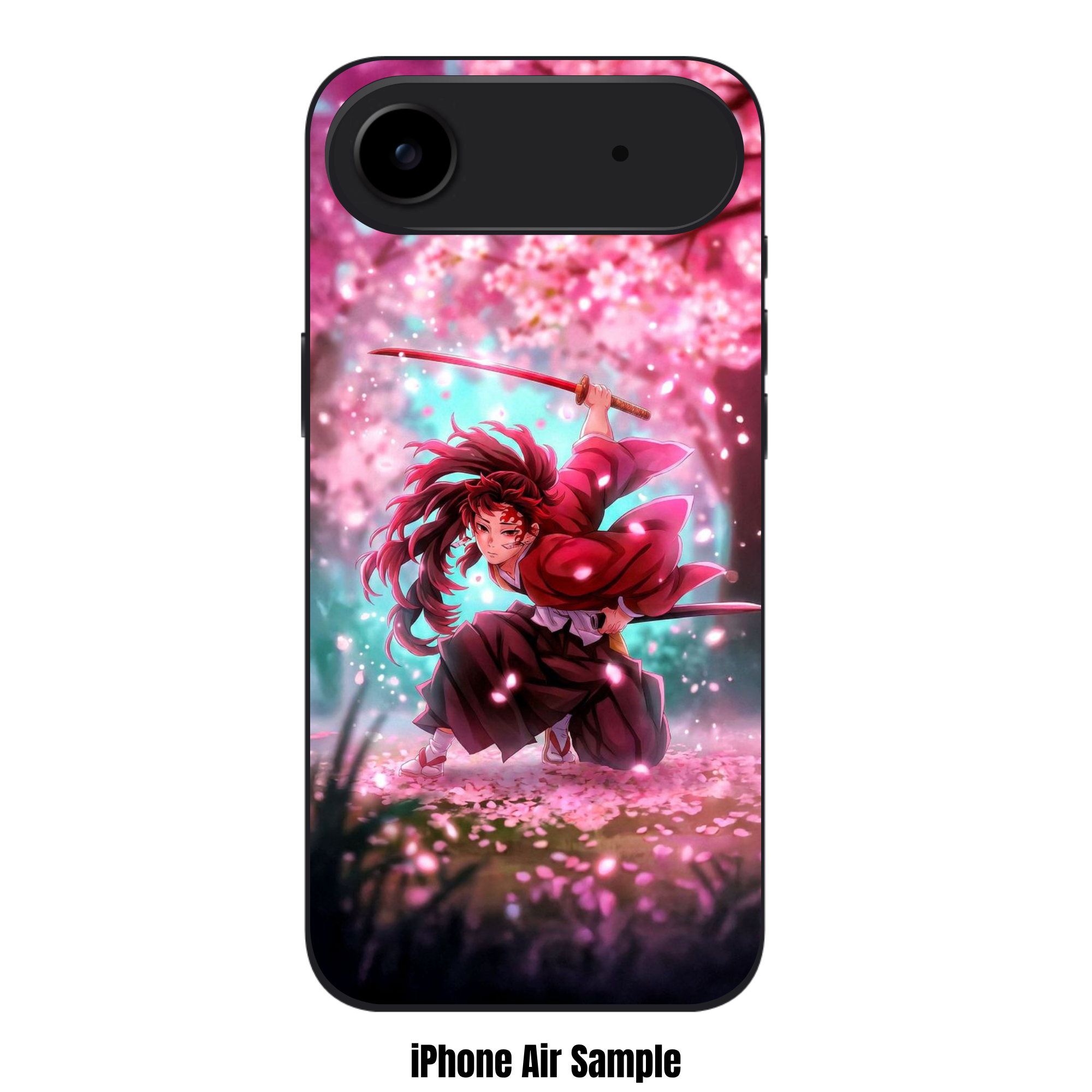 Demon Slayer Yoriichi Phone Case For iPhone Samsung Galaxy Pixel - Sun Breathing Yoriichi Sakura Art Poster