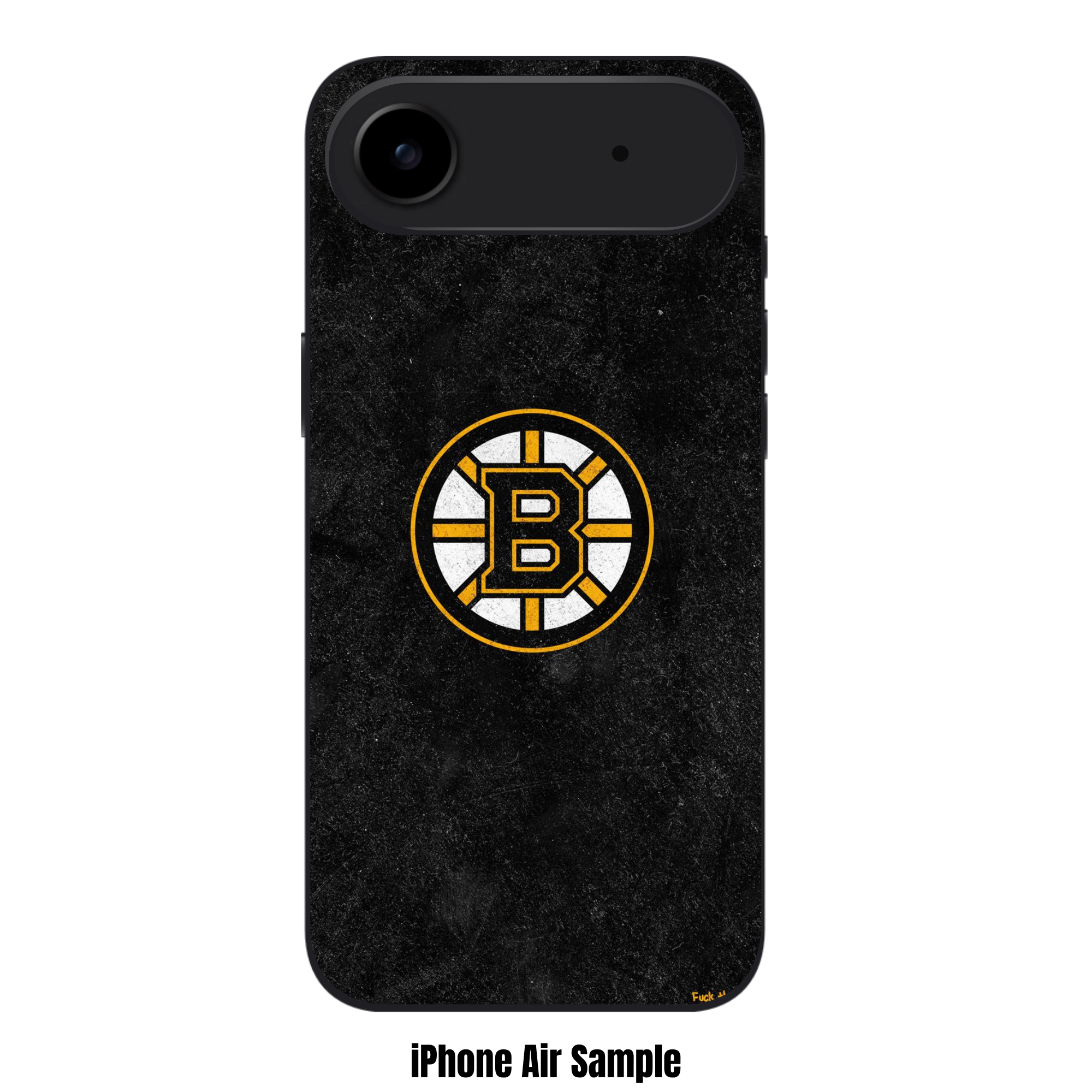 NHL Boston Bruins Phone Case For iPhone Samsung Galaxy Pixel - Boston Bruins Logo On Distressed Black Background