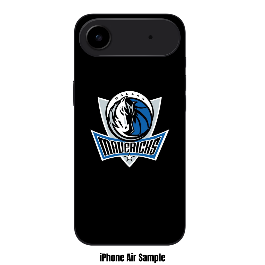 NBA Dallas Mavericks Phone Case For iPhone Samsung Galaxy Pixel - Dallas Mavericks Logo On Black Background