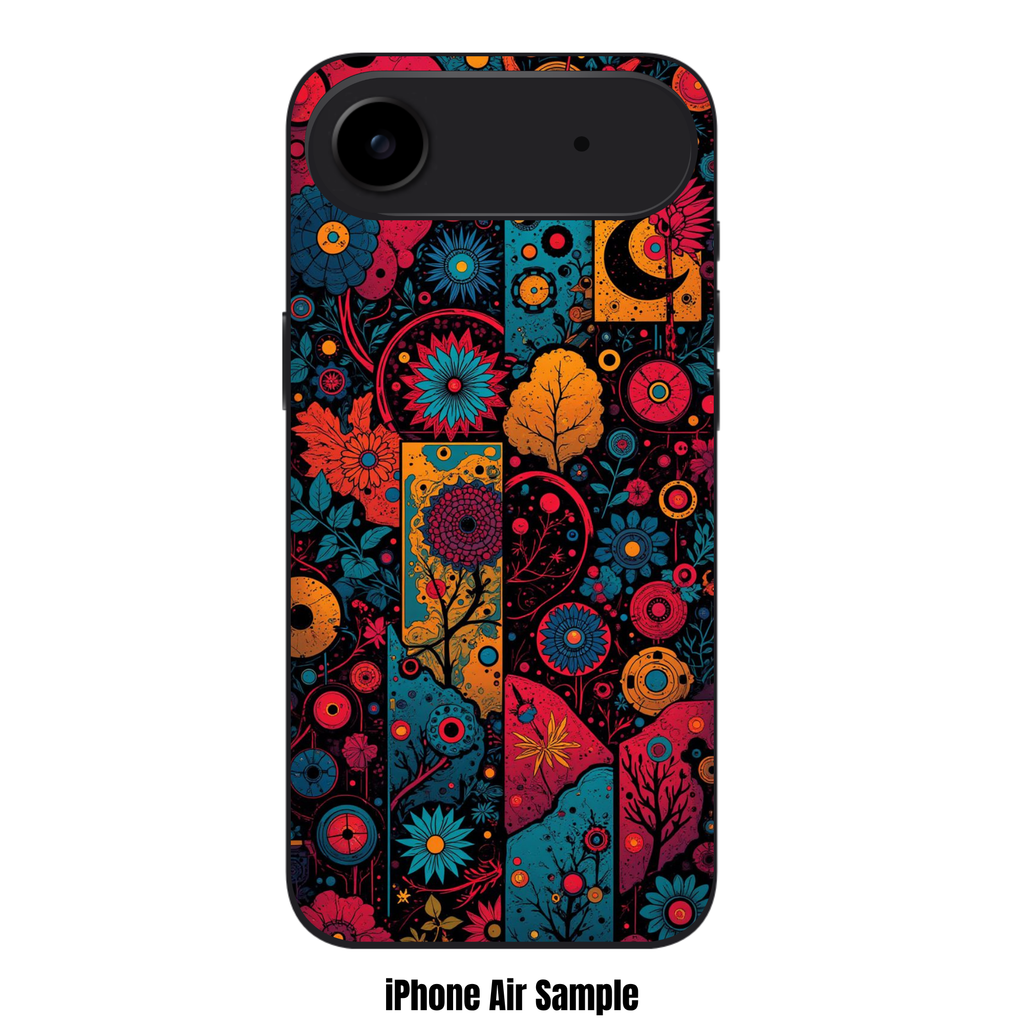 Art Print Phone Case For iPhone Samsung Galaxy Pixel - Psychedelic Psytrance Floral Totem Pattern