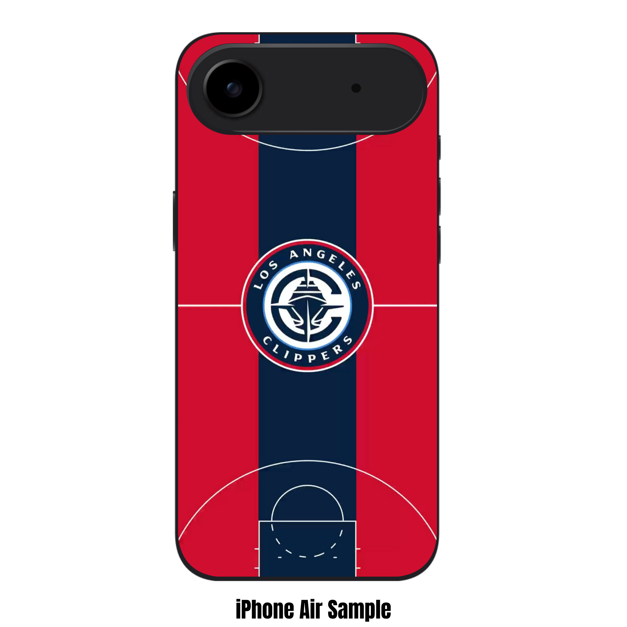 NBA Los Angeles Clippers Phone Case For iPhone Samsung Galaxy Pixel - Los Angeles Clippers Nautical Logo On Basketball Court Background