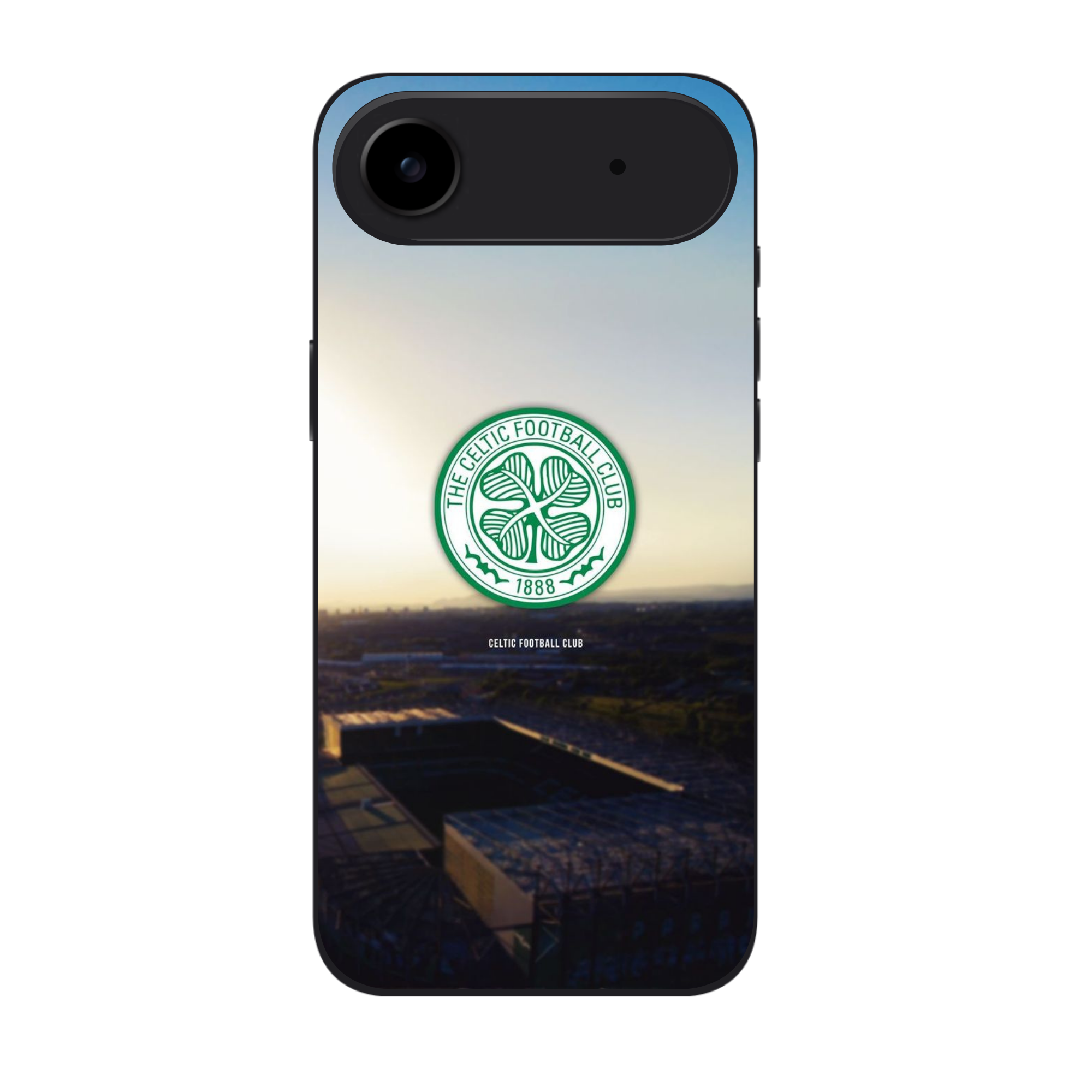 Celtic FC Phone Case For iPhone Samsung Galaxy Pixel - Celtic FC Crest On Golden Hour Stadium Background