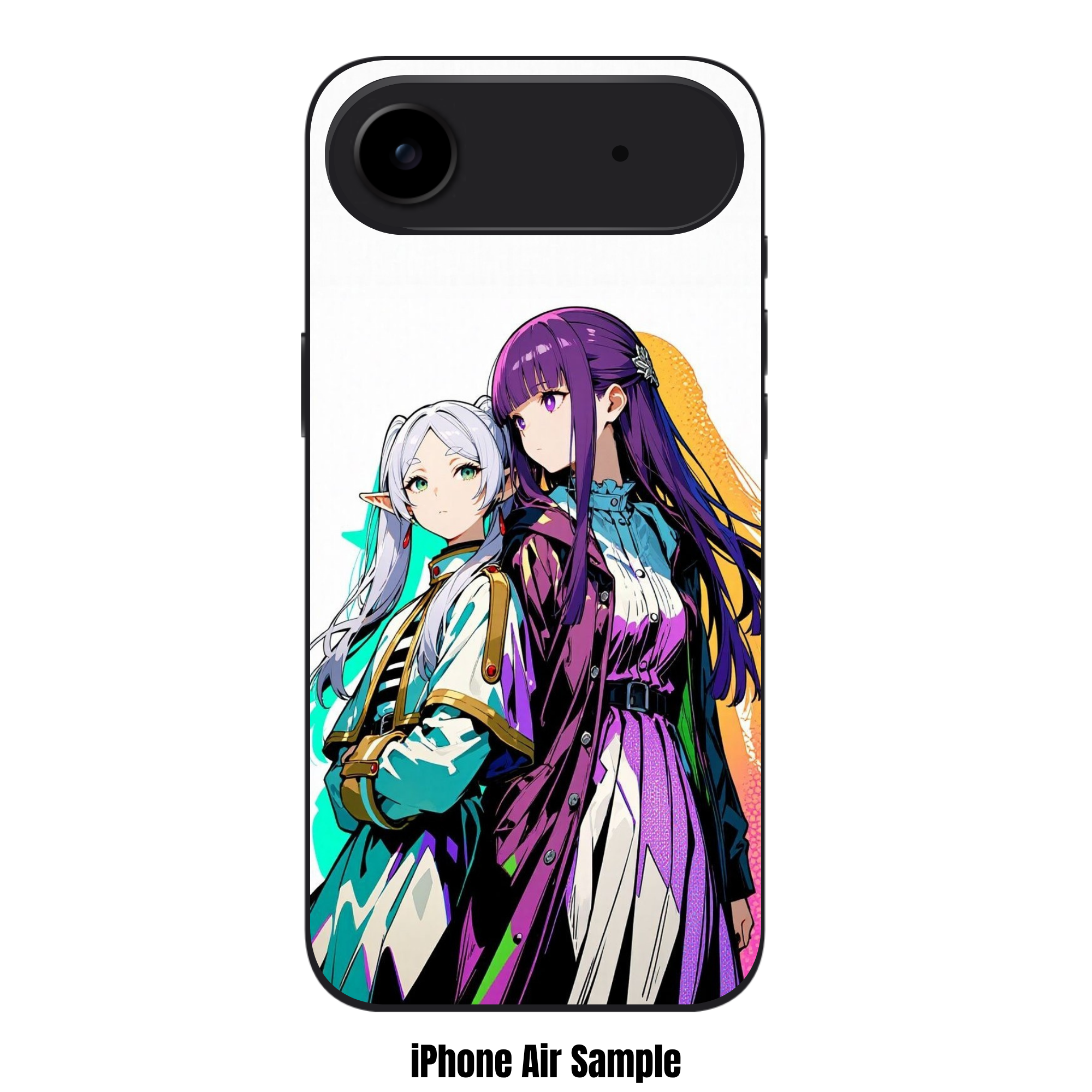 Frieren Beyond Journeys End Phone Case For iPhone Samsung Galaxy Pixel - Frieren And Fern Back To Back On White Background