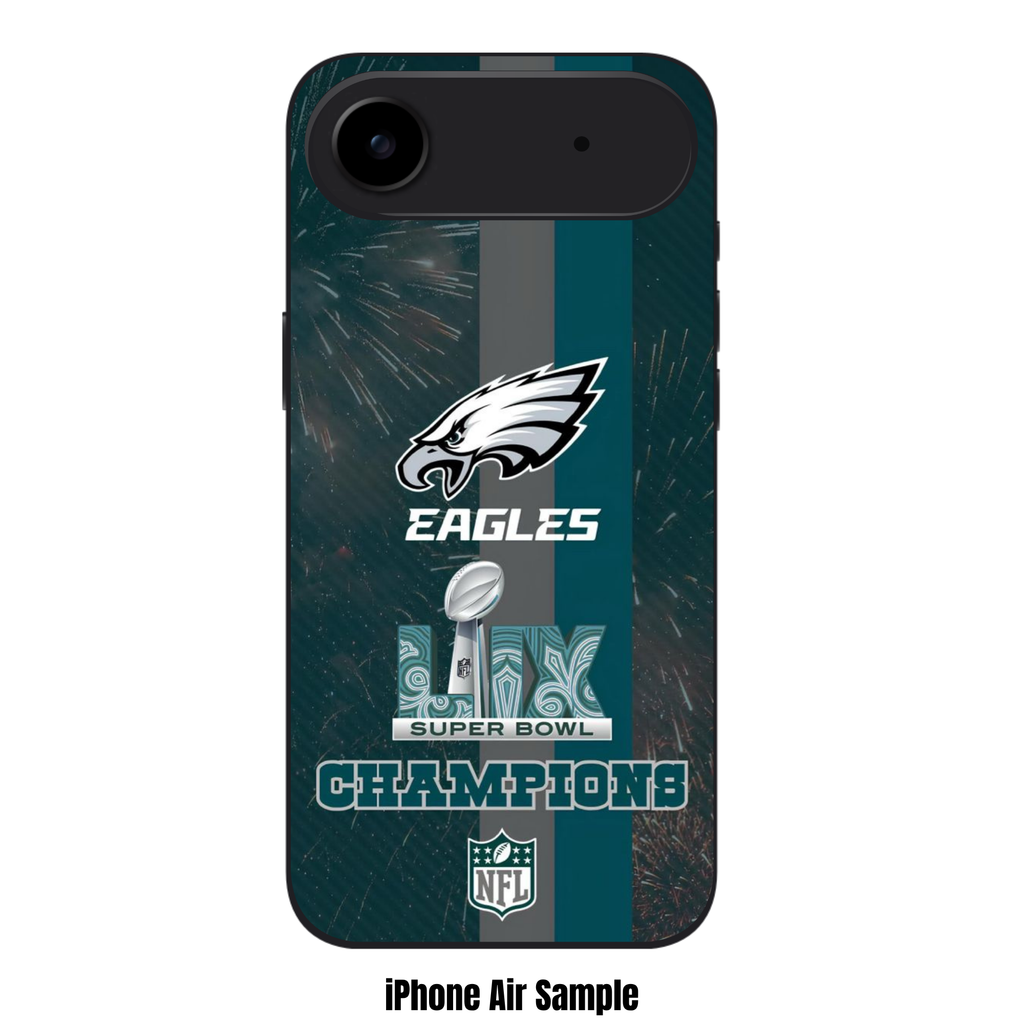 NFL Philadelphia Eagles Phone Case For iPhone Samsung Galaxy Pixel - Philadelphia Eagles Super Bowl LIX Champions On Midnight Green Stripes Background