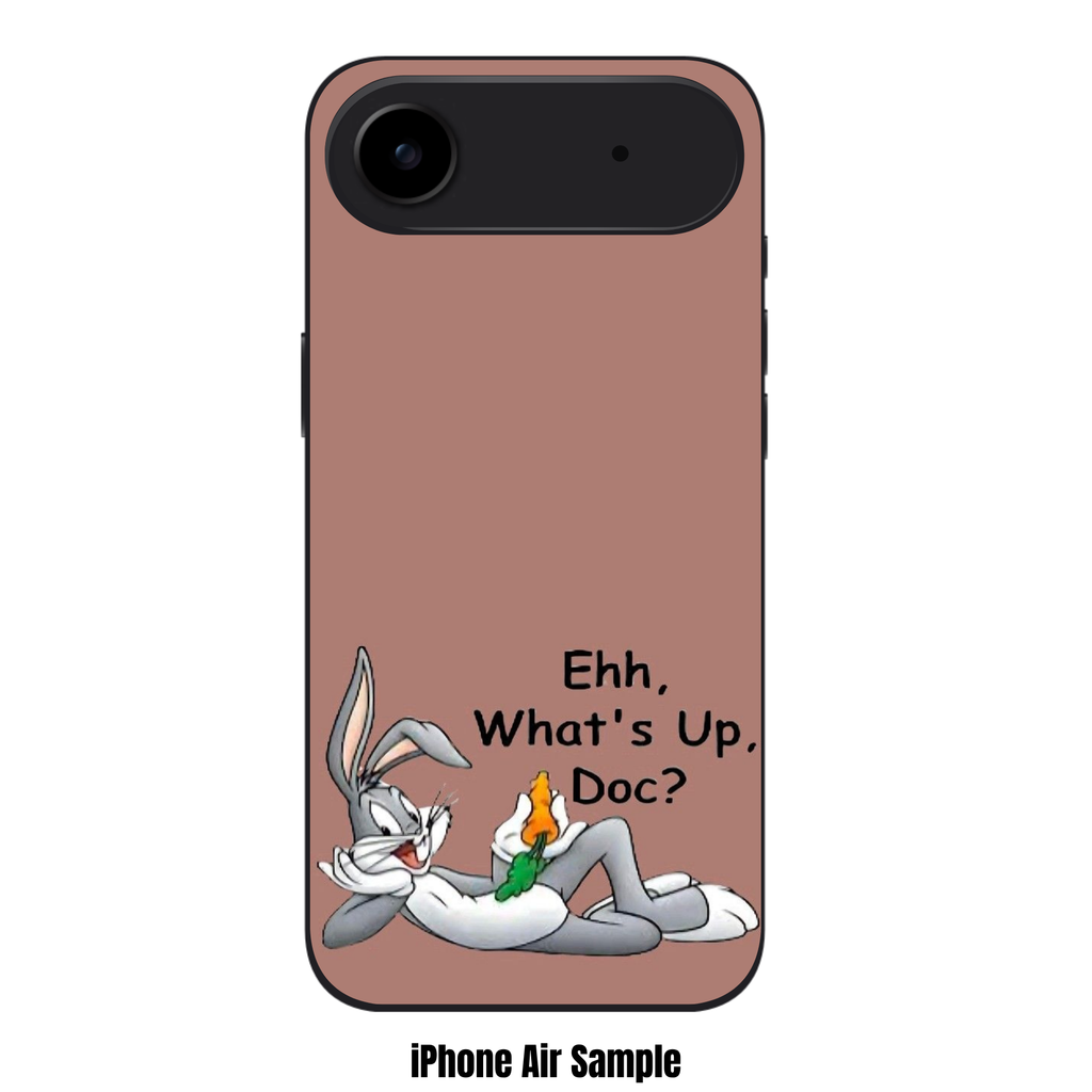 Looney Tunes Bugs Bunny Phone Case For iPhone Samsung Galaxy Pixel - Bugs Bunny Reclining With Carrot On Dusty Rose Background