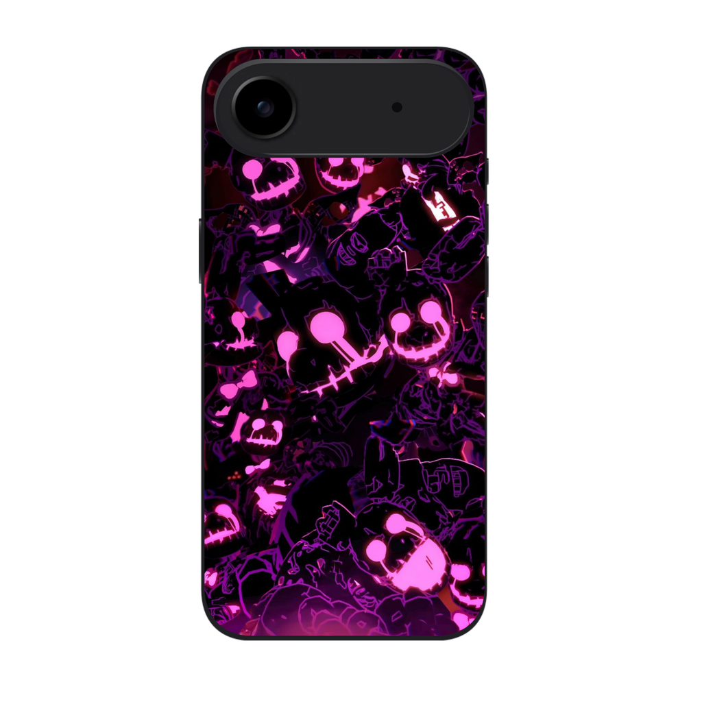 Five Nights At Freddys Phone Case For iPhone Samsung Galaxy Pixel - Creepy Faces Neon Poster