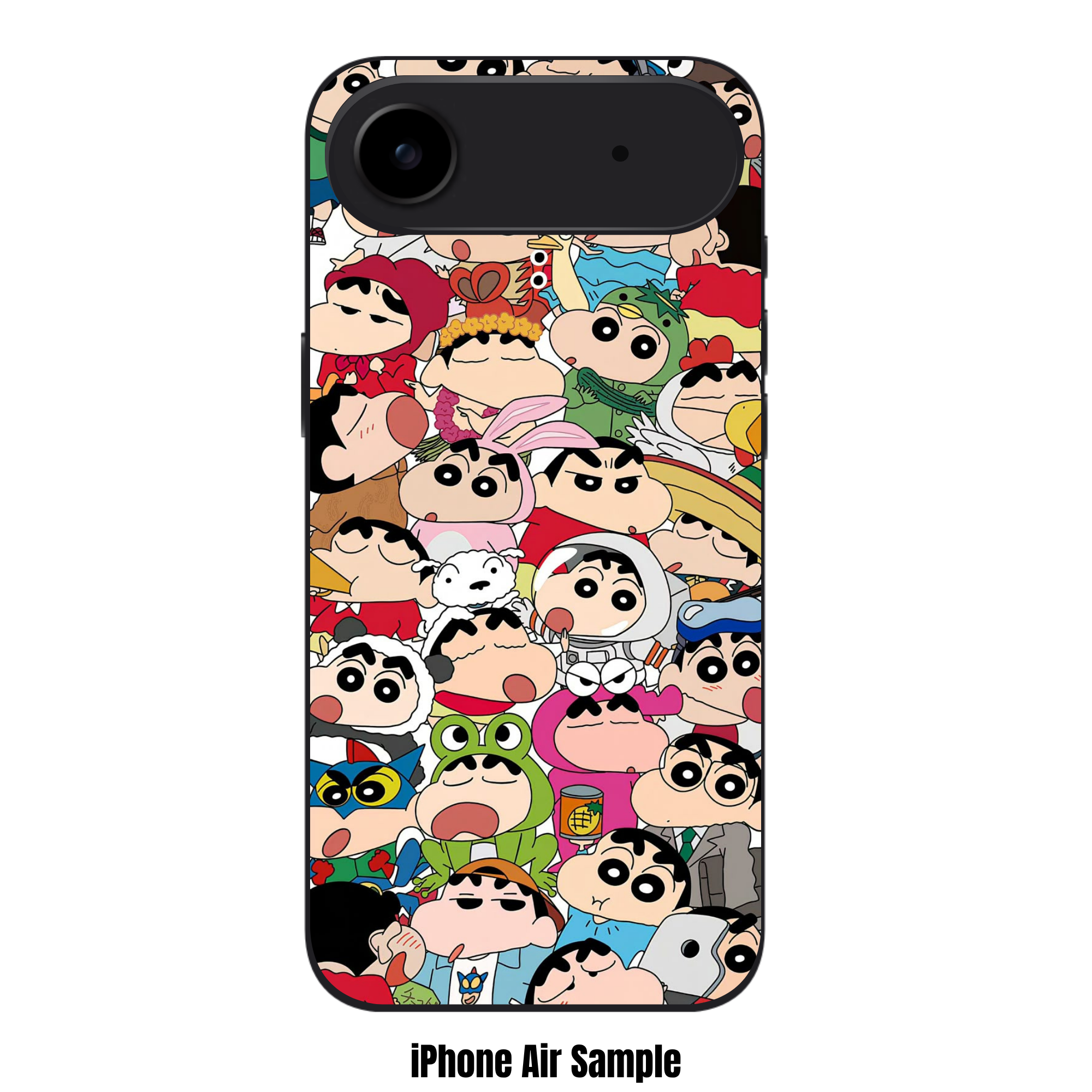 Crayon Shin Chan Phone Case For iPhone Samsung Galaxy Pixel - Crayon Shin Chan Diverse Costumes Collage On White Background