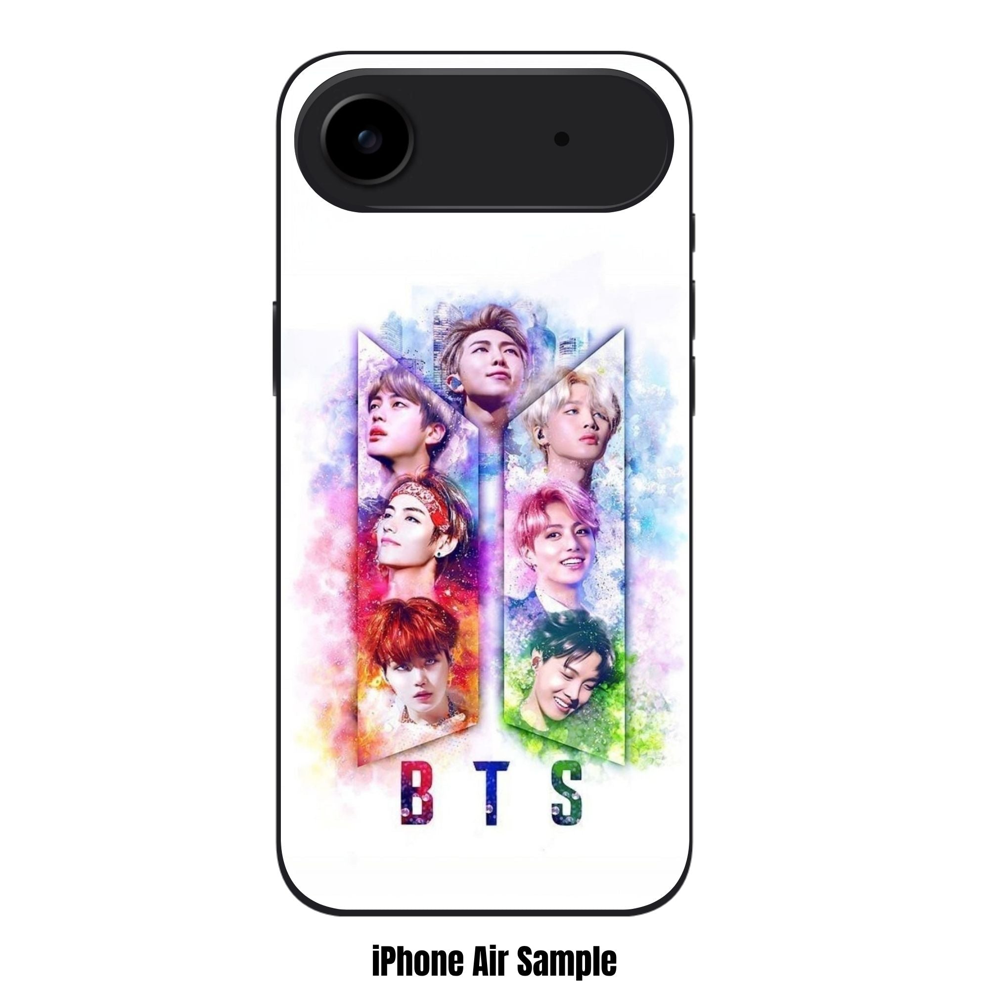 BTS Phone Case For iPhone Samsung Galaxy Pixel - BTS Watercolor Collage On White Background
