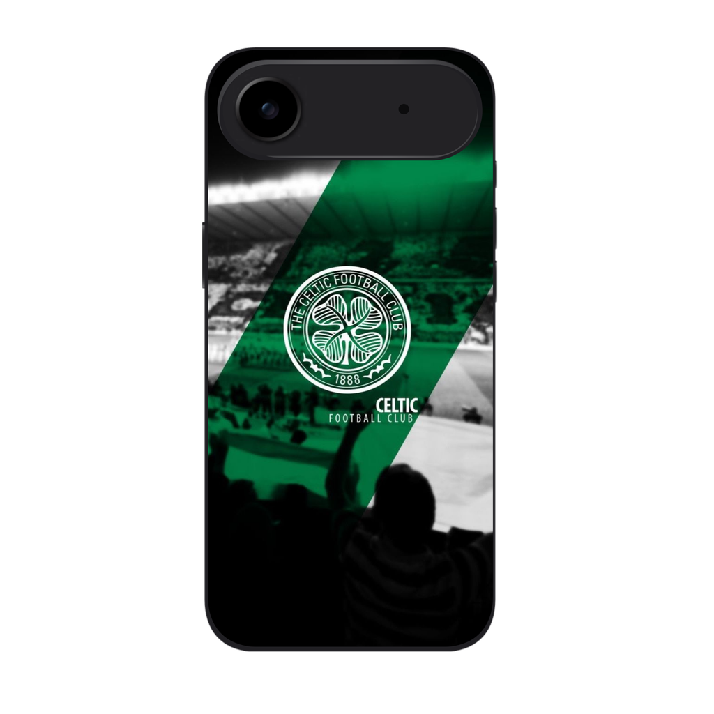 Celtic FC Phone Case For iPhone Samsung Galaxy Pixel - Celtic FC Crest Diagonal Green Stripe Poster