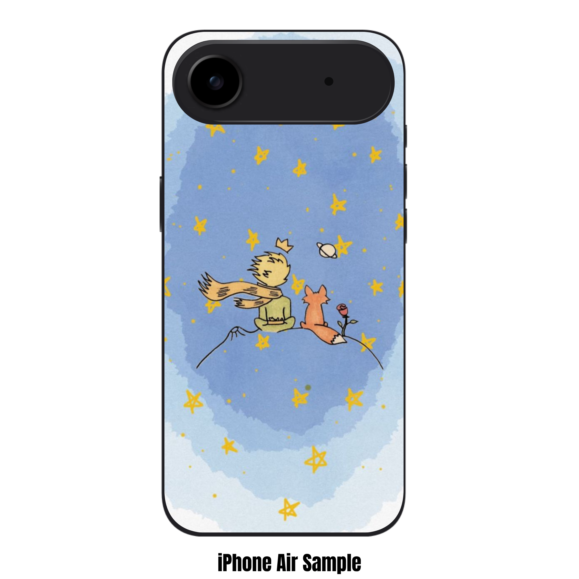 The Little Prince Phone Case For iPhone Samsung Galaxy Pixel - The Little Prince And Fox Starry Sky Illustration On Blue Background