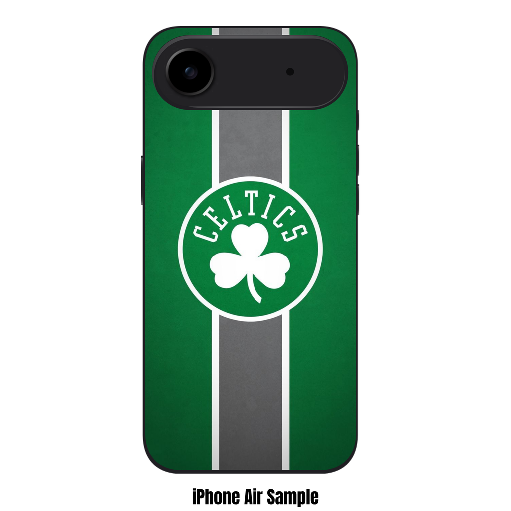 NBA Boston Celtics Phone Case For iPhone Samsung Galaxy Pixel - Boston Celtics The Vertical Shamrock Stripe Poster