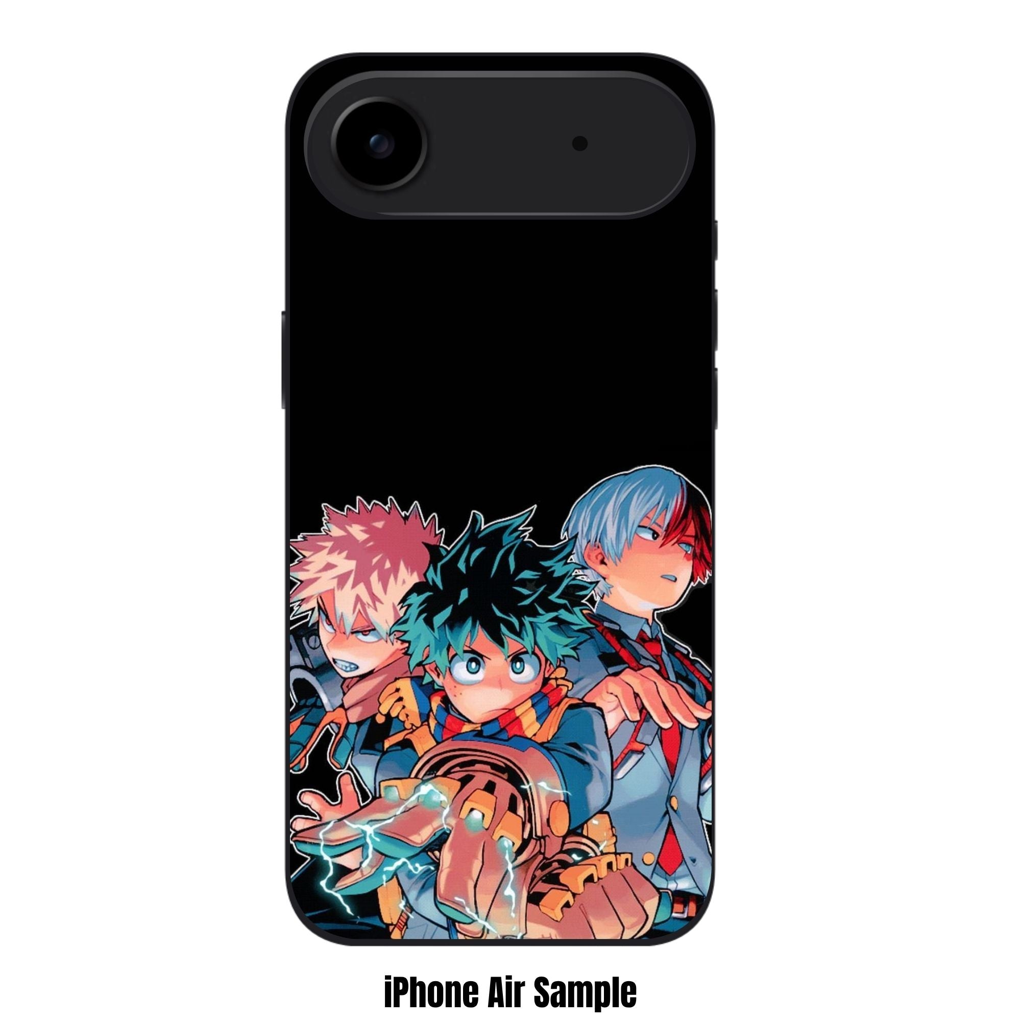My Hero Academia Phone Case For iPhone Samsung Galaxy Pixel - Bakugo Midoriya And Todoroki In Uniforms On Black Background