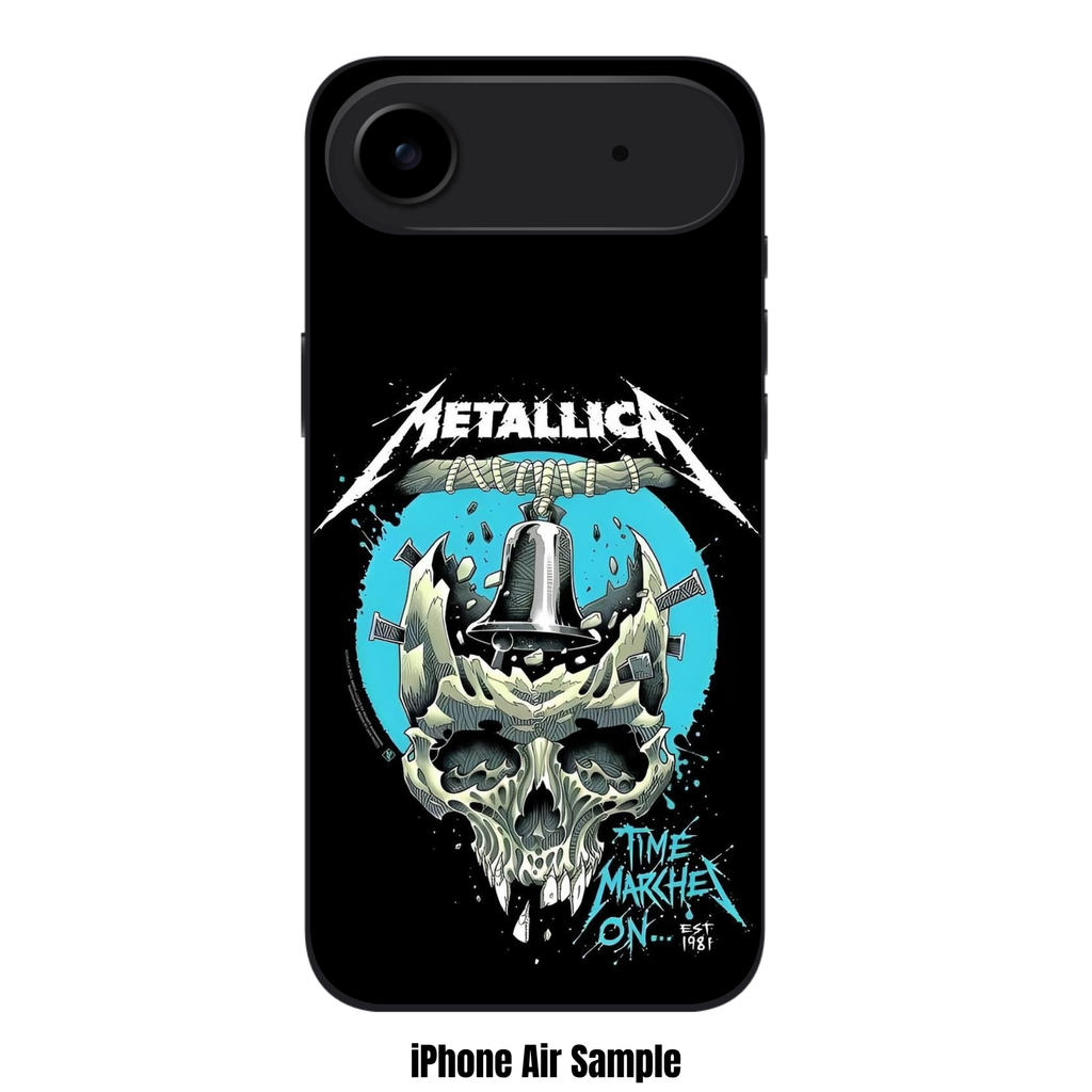 Metallica Phone Case For iPhone Samsung Galaxy Pixel - Metallica For Whom The Bell Tolls Skull On Black Background