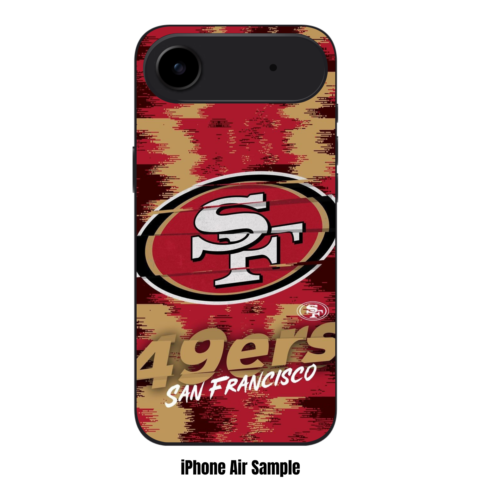 NFL San Francisco 49ers Phone Case For iPhone Samsung Galaxy Pixel - San Francisco 49ers Logo And Wordmark On Pixelated Textured Background