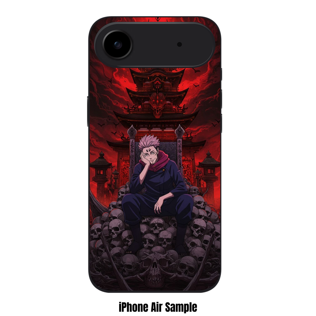 Jujutsu Kaisen Sukuna Phone Case For iPhone Samsung Galaxy Pixel - Ryomen Sukuna On Throne Of Skulls Malevolent Shrine Poster