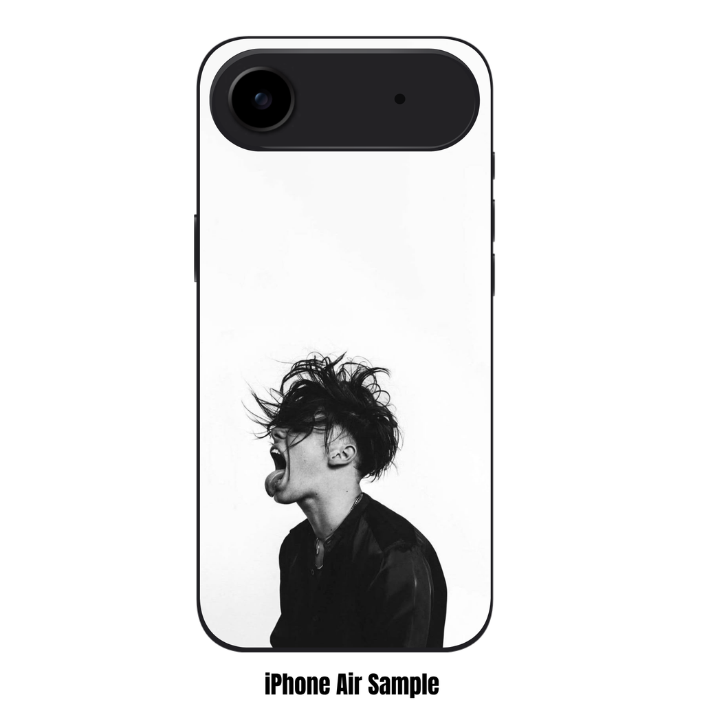 Yungblud Phone Case For iPhone Samsung Galaxy Pixel - Yungblud Shouting Monochromatic Profile Shot On White Background
