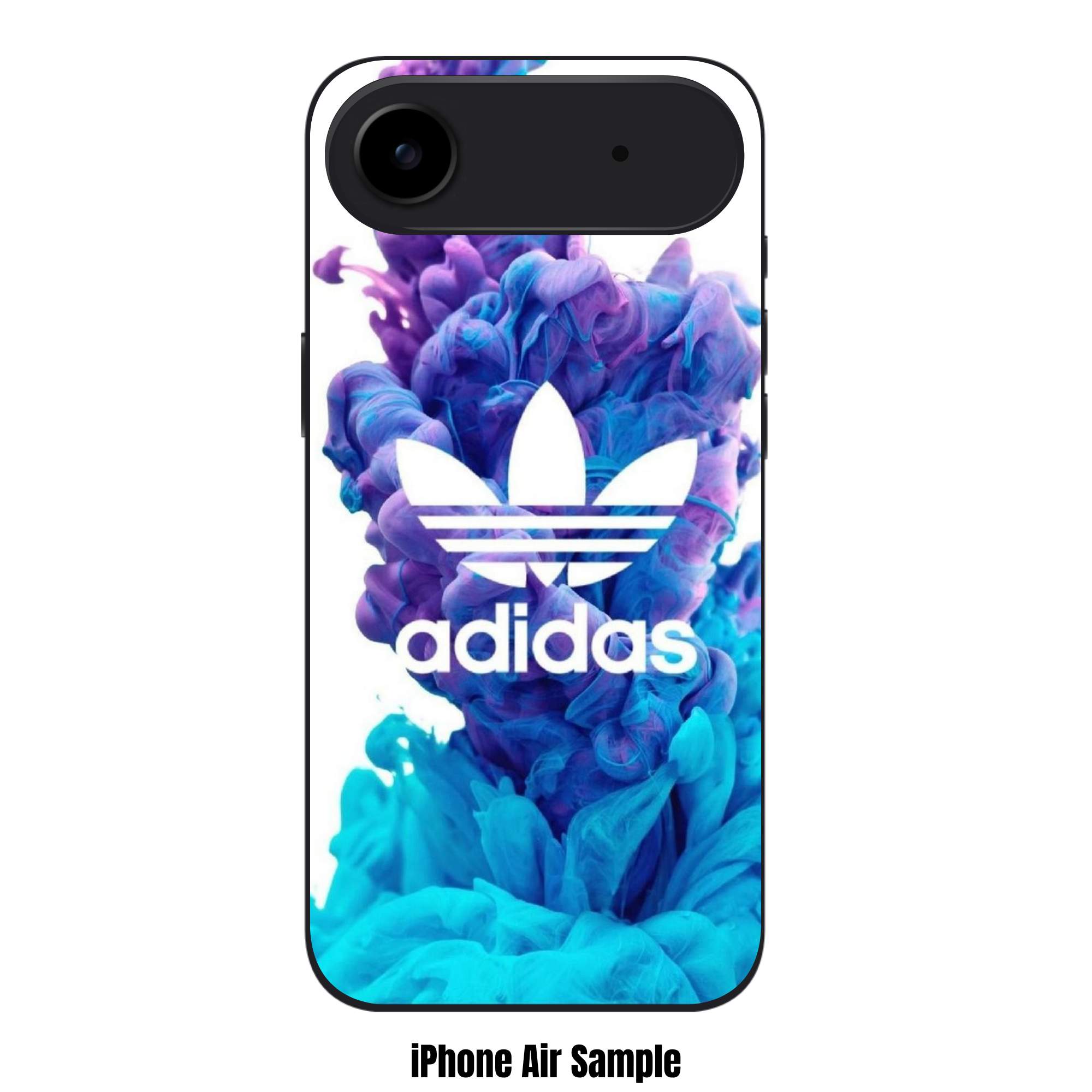 Adidas Phone Case For iPhone Samsung Galaxy Pixel - Adidas Trefoil Logo On Artistic Ink Background