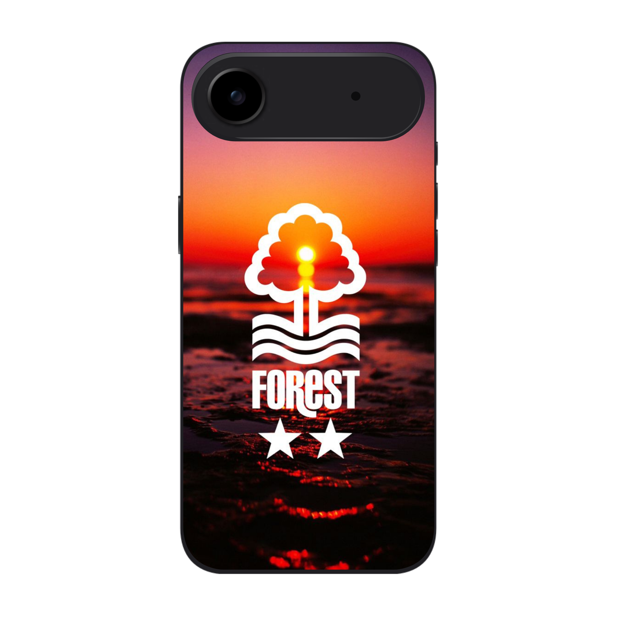Nottingham Forest FC Phone Case For iPhone Samsung Galaxy Pixel - Nottingham Forest White Two Star Logo Sunset Art