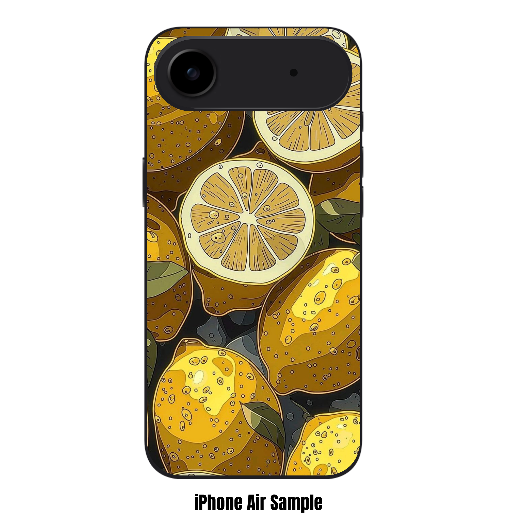 Lemon Pattern Phone Case For iPhone Samsung Galaxy Pixel - Comic Style Packed Lemon Pattern