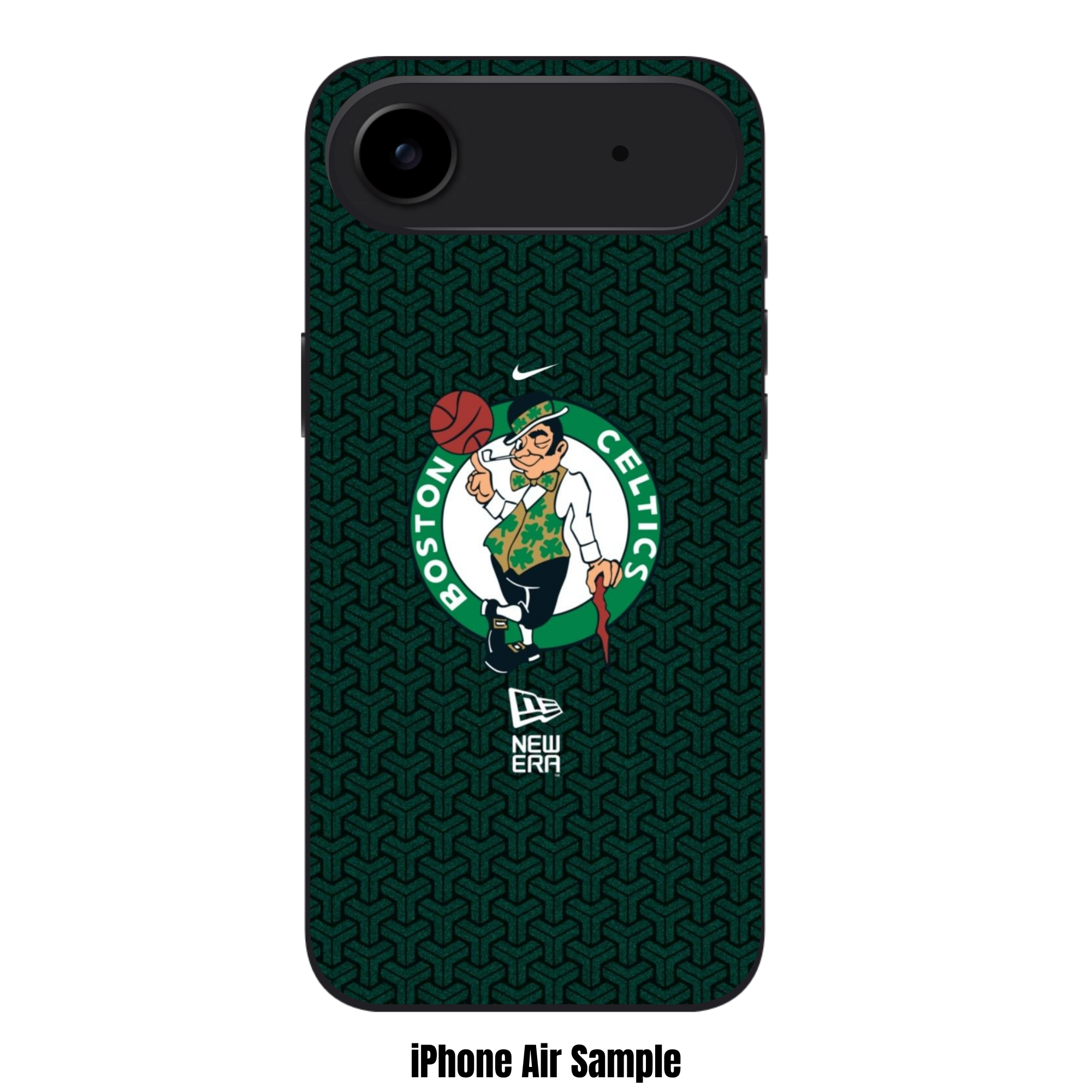 NBA Boston Celtics Phone Case For iPhone Samsung Galaxy Pixel - Boston Celtics Lucky The Leprechaun Logo Textured Brand Art