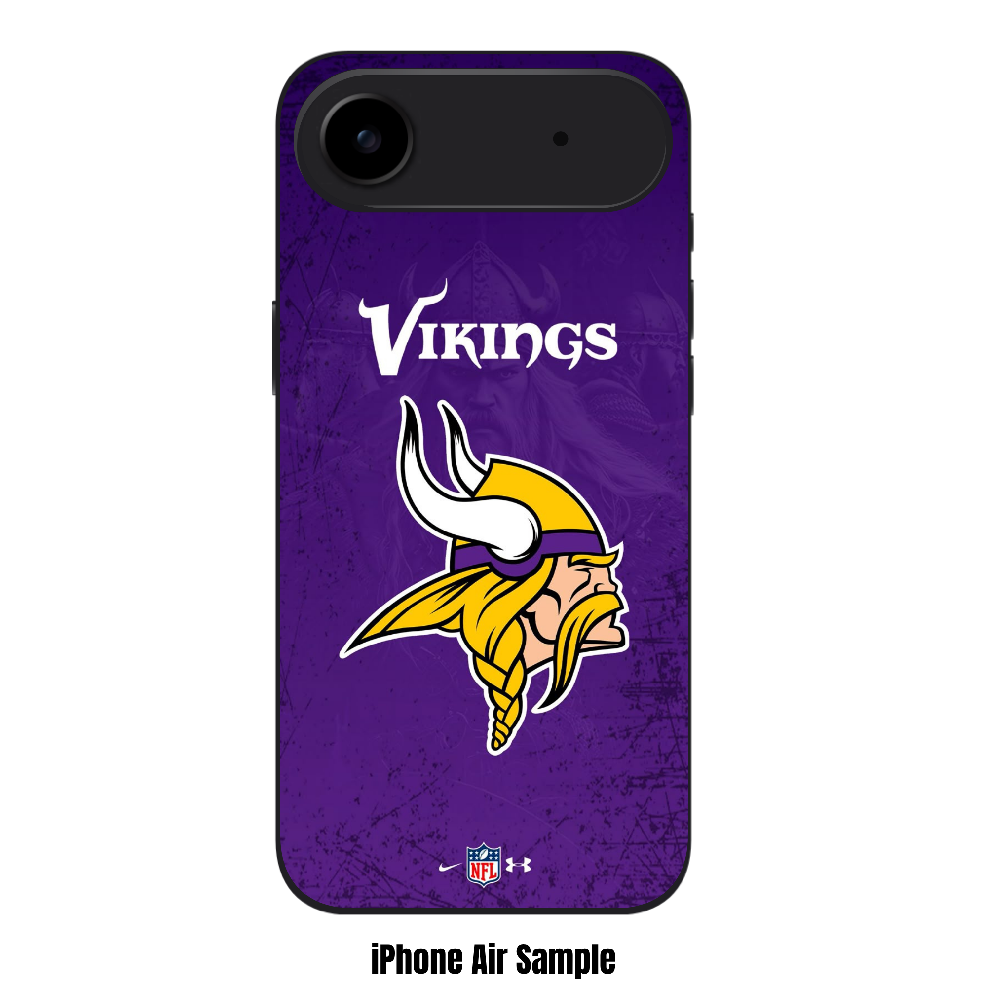 NFL Minnesota Vikings Phone Case For iPhone Samsung Galaxy Pixel - Minnesota Vikings Logo And Wordmark On Purple Distressed Background