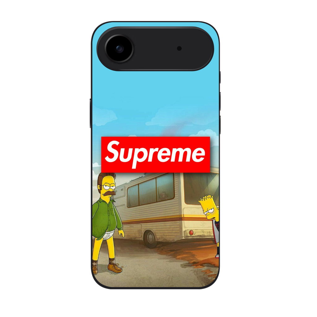 Supreme Bart Simpson Phone Case For iPhone Samsung Galaxy Pixel - Supreme Simpsons Breaking Bad Crossover Walter Flanders And Jesse Simpson Poster