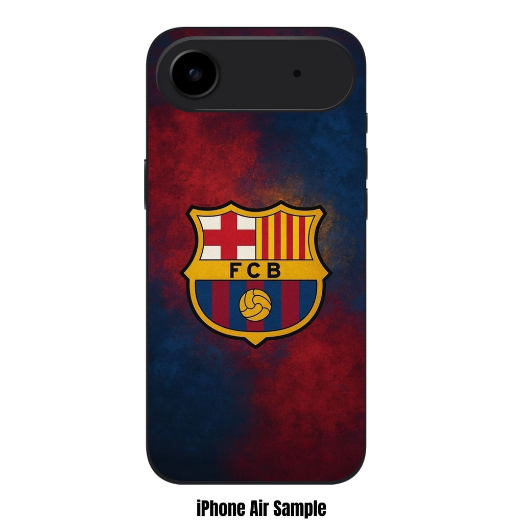 FC Barcelona Phone Case For iPhone Samsung Galaxy Pixel - FC Barcelona Crest On Smoke Textured Blaugrana Background