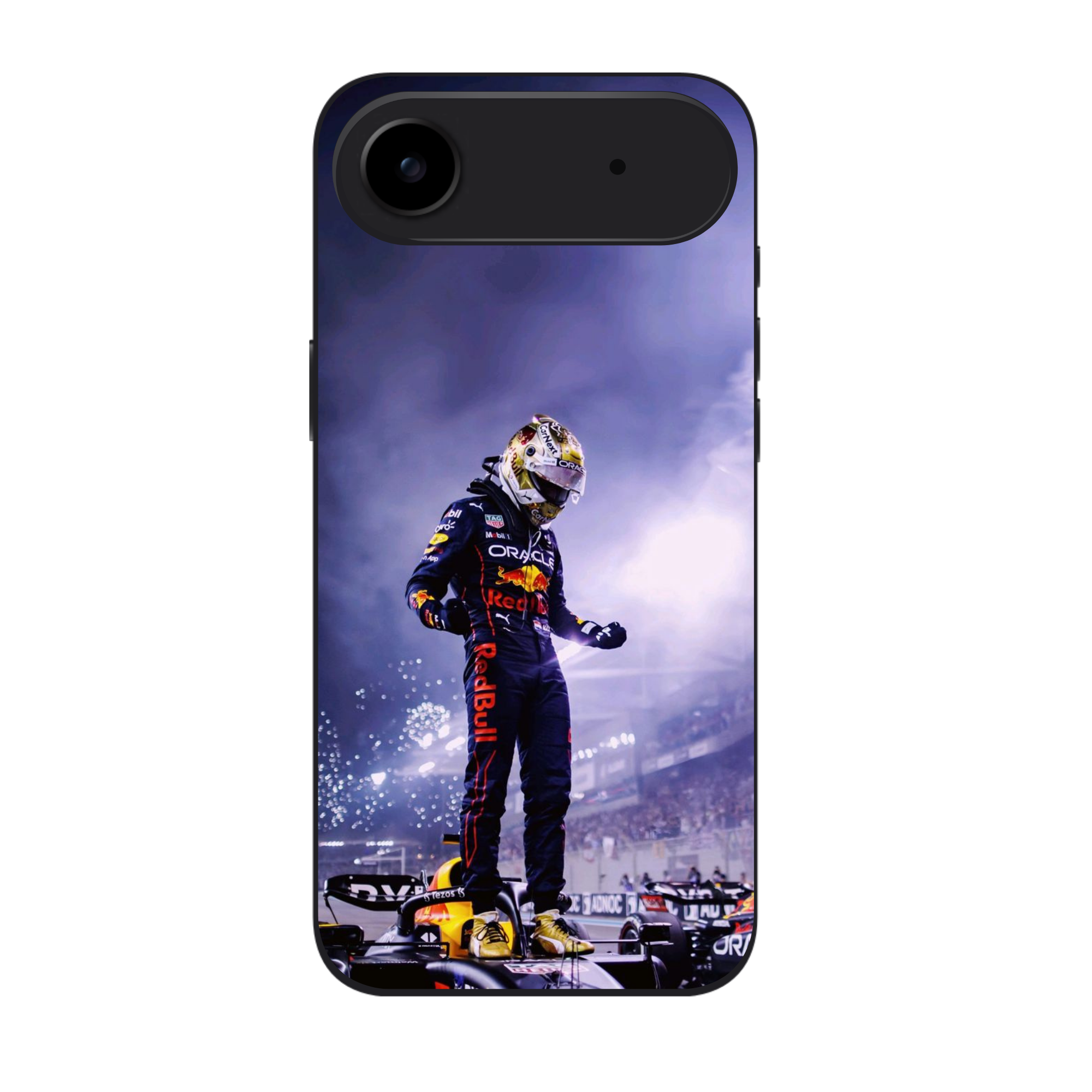 F1 Formula 1 Max Verstappen Phone Case For iPhone Samsung Galaxy Pixel - Max Verstappen The First Title Parc Fermé Salute Poster