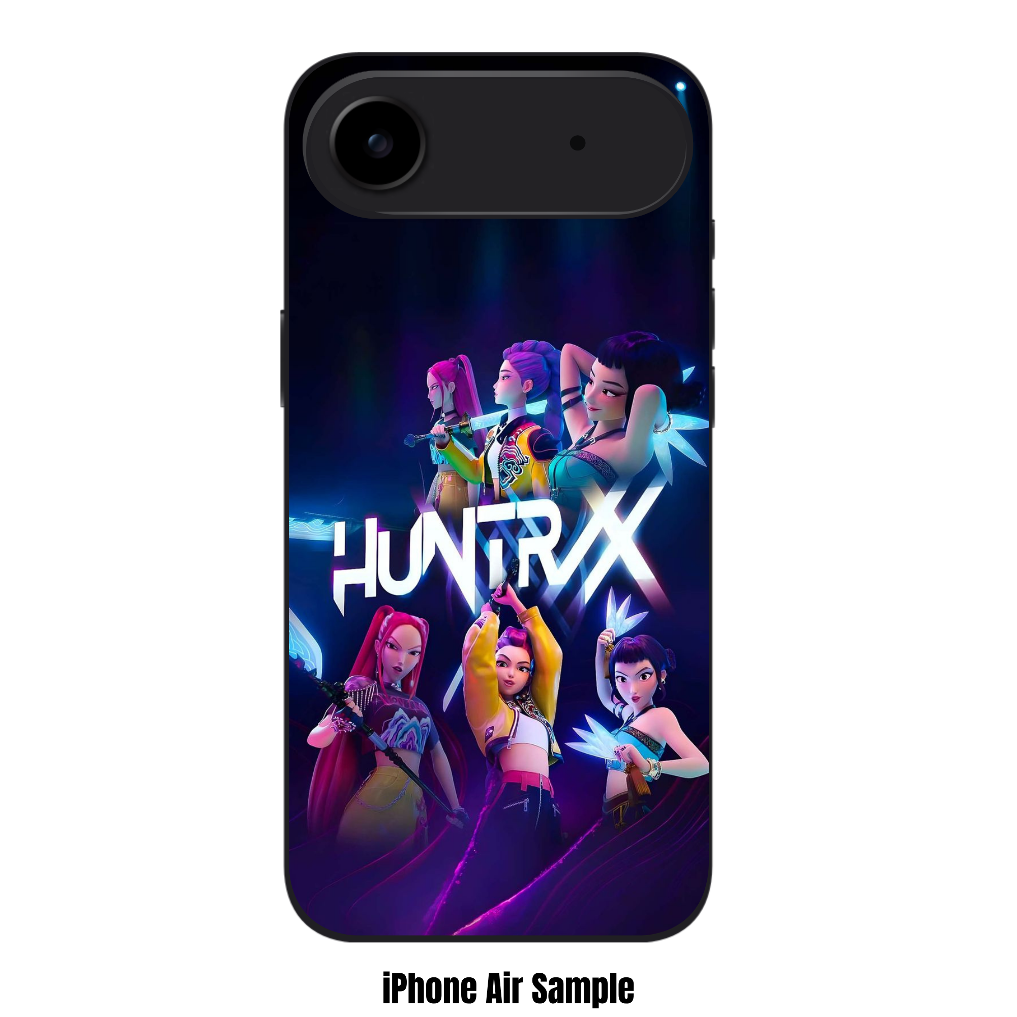 KPop Demon Hunters Phone Case For iPhone Samsung Galaxy Pixel - HUNTRIX Neon Performance Battle Stance Poster