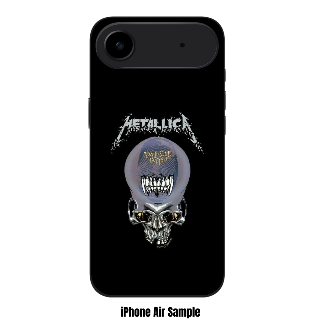 Metallica Phone Case For iPhone Samsung Galaxy Pixel - Metallica Im Inside Im You Pushead Skull On Black Background