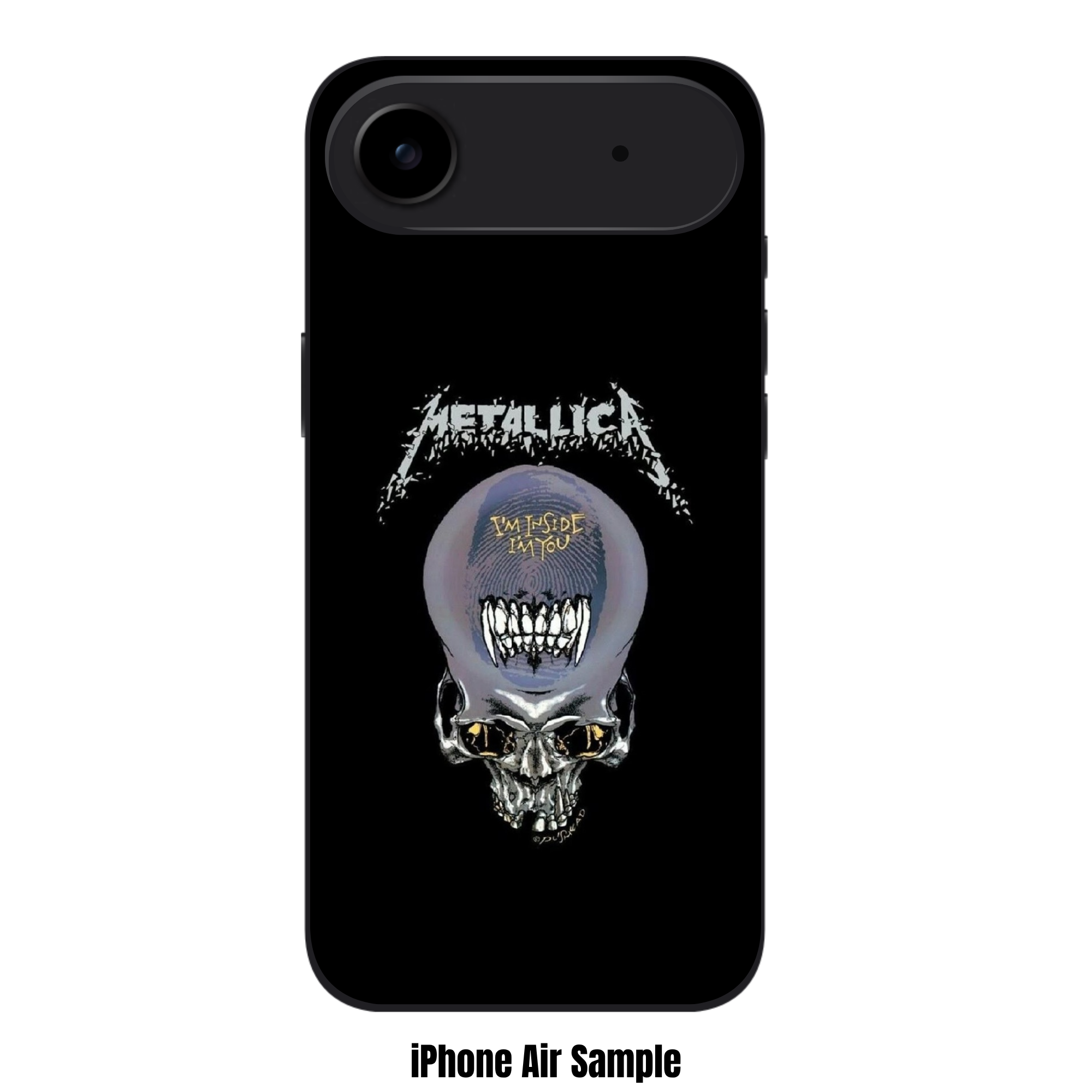 Metallica Phone Case For iPhone Samsung Galaxy Pixel - Metallica Im Inside Im You Pushead Skull On Black Background