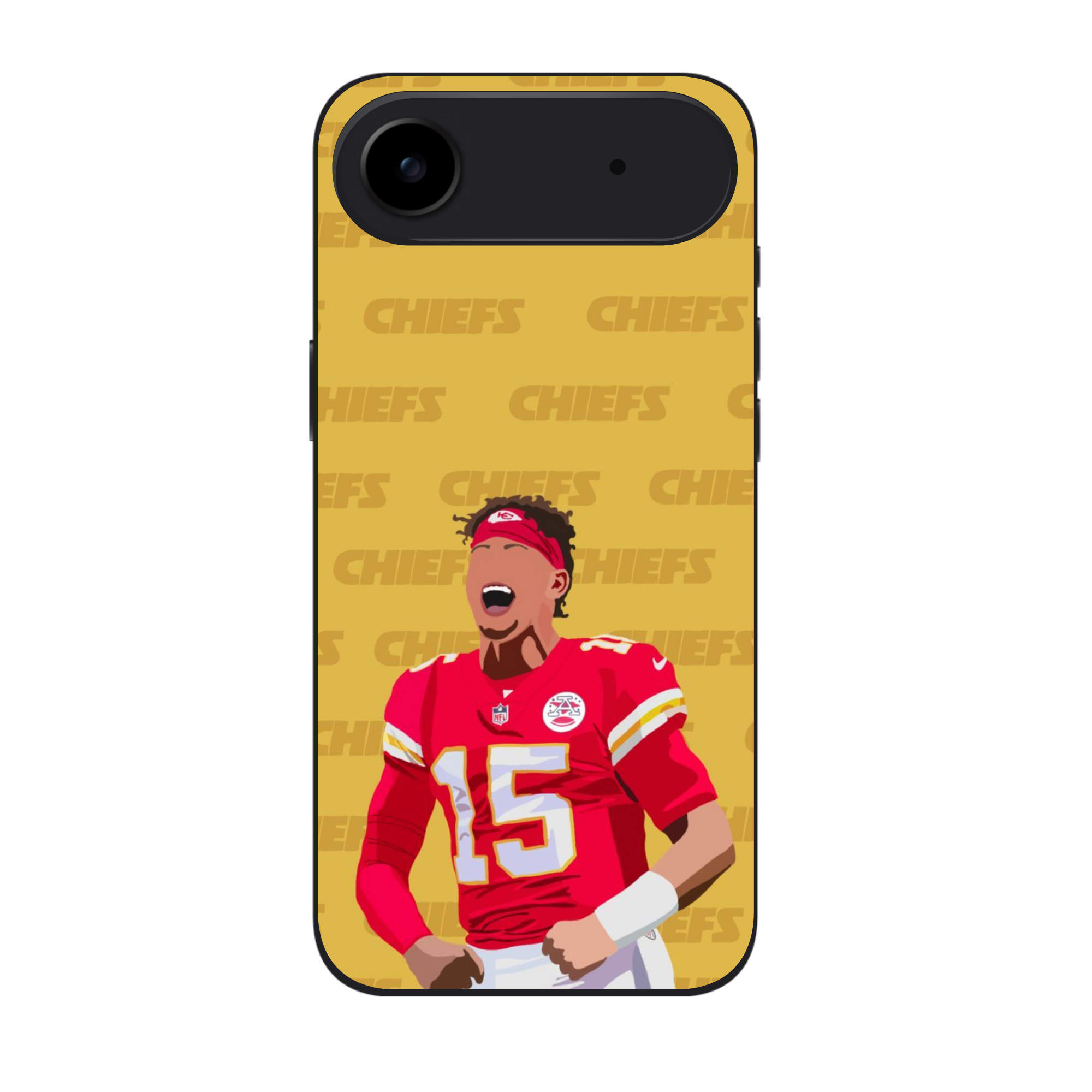 NFL Kansas City Chiefs Phone Case For iPhone Samsung Galaxy Pixel - Kansas City Chiefs Patrick Mahomes Minimalist Art On Gold Background