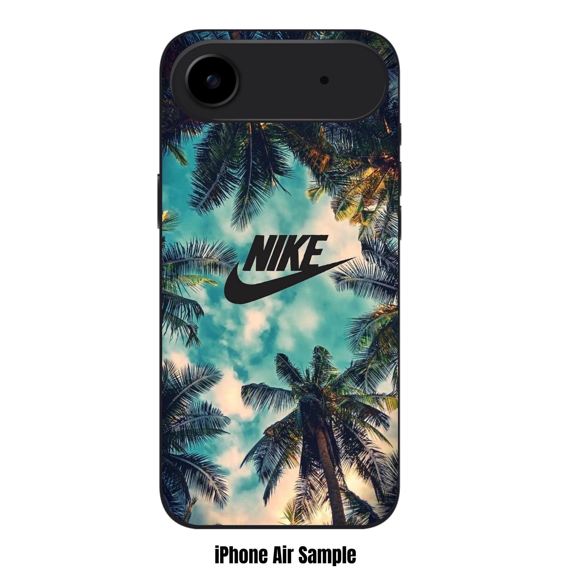 Nike Phone Case For iPhone Samsung Galaxy Pixel - Nike Logo On Tropical Vibes Background