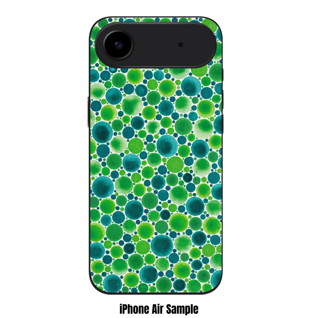 Yayoi Kusama Phone Case For iPhone Samsung Galaxy Pixel - Green And Teal Polka Dot Seamless Pattern