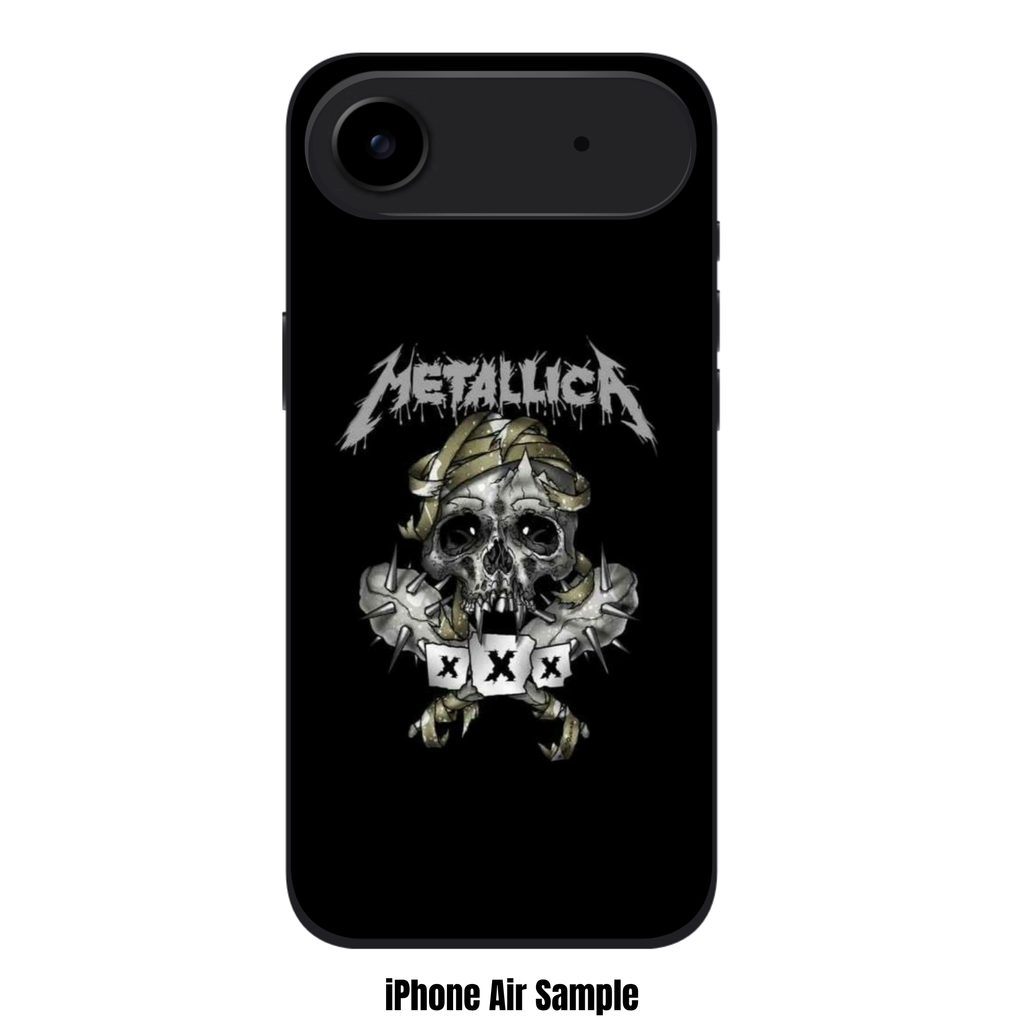 Metallica Phone Case For iPhone Samsung Galaxy Pixel - Metallica XXX Pushead Skull On Black Background