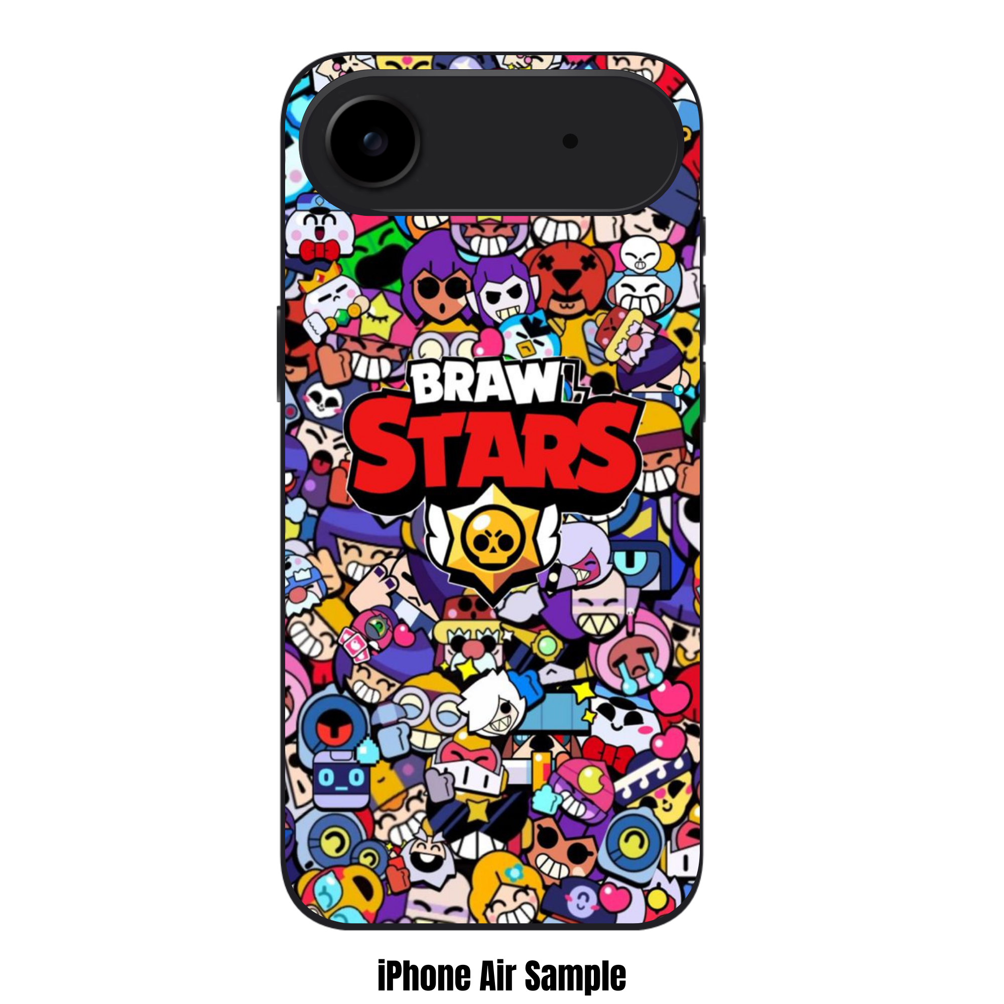 Brawl Stars Phone Case For iPhone Samsung Galaxy Pixel - Brawl Stars Logo On Brawlers Pattern Background