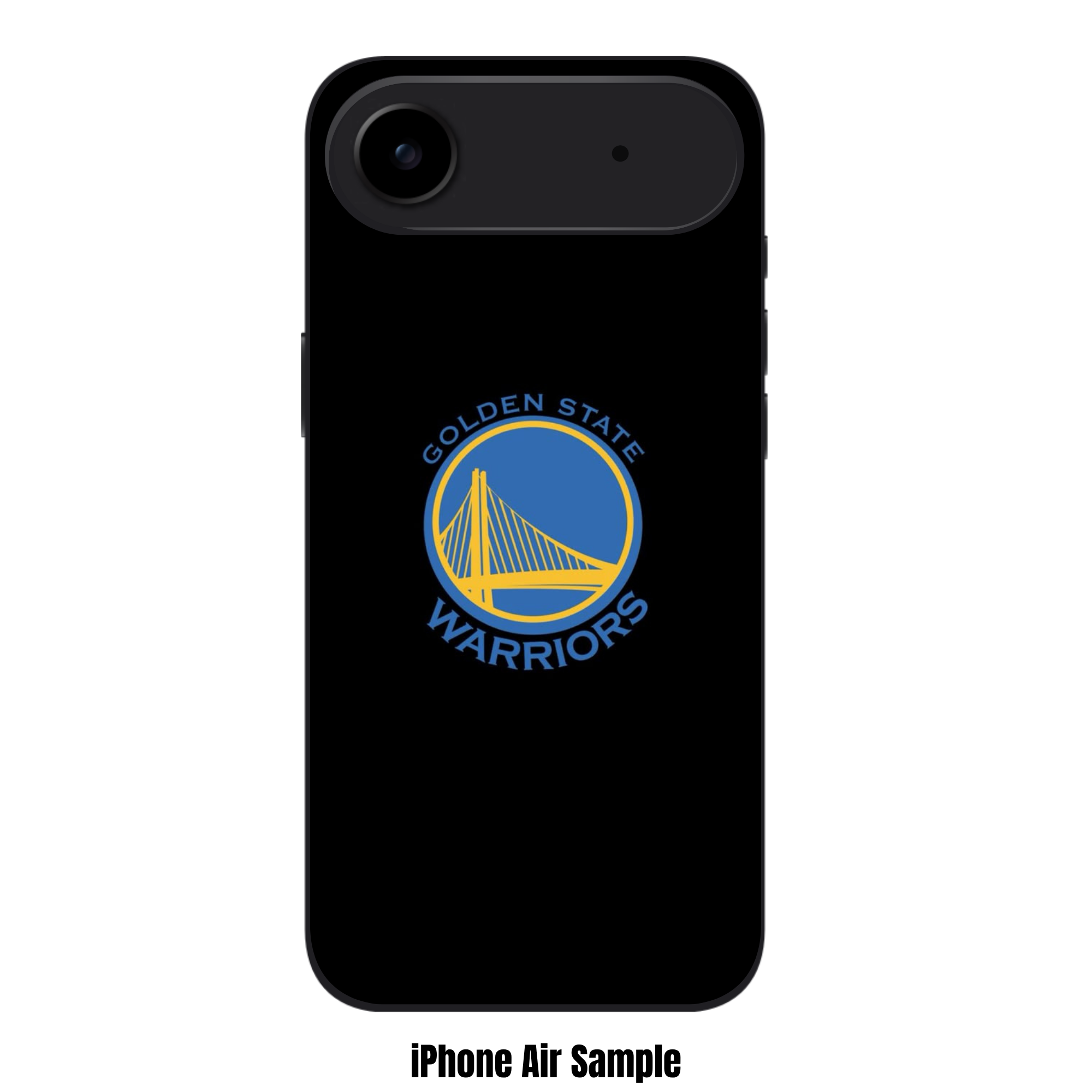 NBA Golden State Warriors Phone Case For iPhone Samsung Galaxy Pixel - Golden State Warriors Logo On Black Background