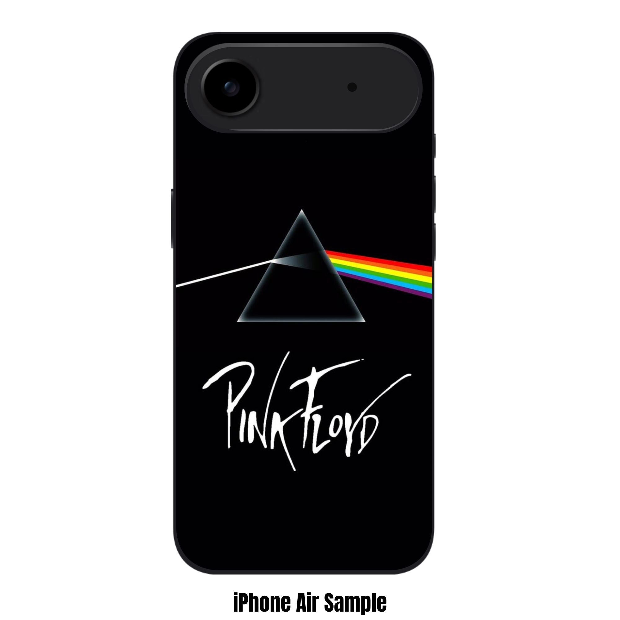 Pink Floyd Phone Case For iPhone Samsung Galaxy Pixel - Pink Floyd The Dark Side Of The Moon Album Cover Poster In Black Background