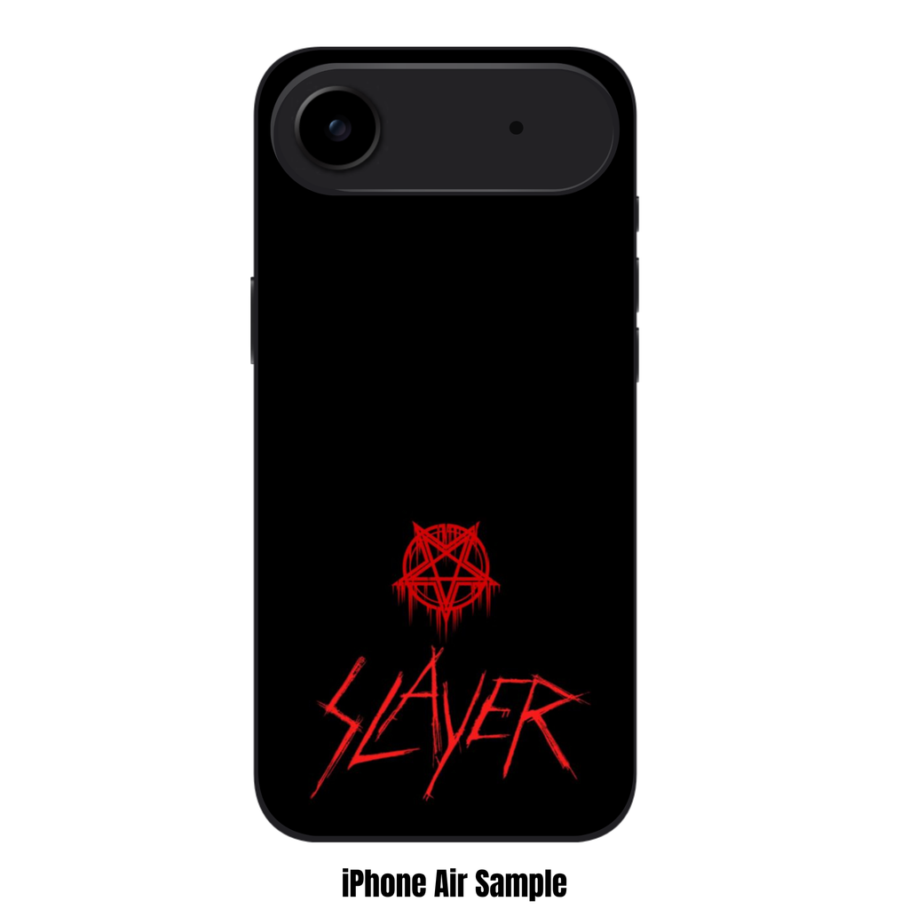 Slayer Phone Case For iPhone Samsung Galaxy Pixel - Slayer Logo And Drip Pentagram On Black Background