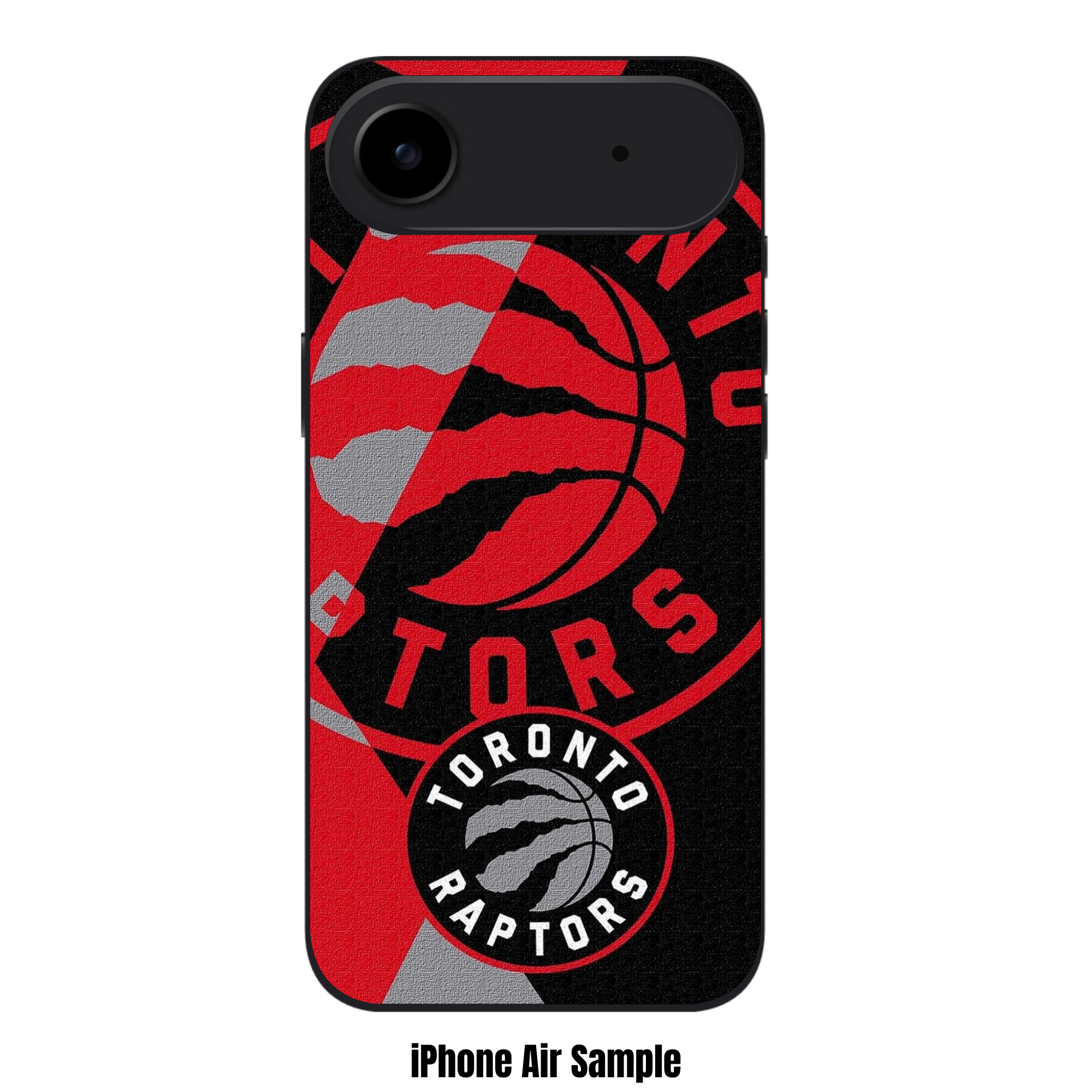 NBA Toronto Raptors Phone Case For iPhone Samsung Galaxy Pixel - Toronto Raptors Shields On Red And Black Textured Background