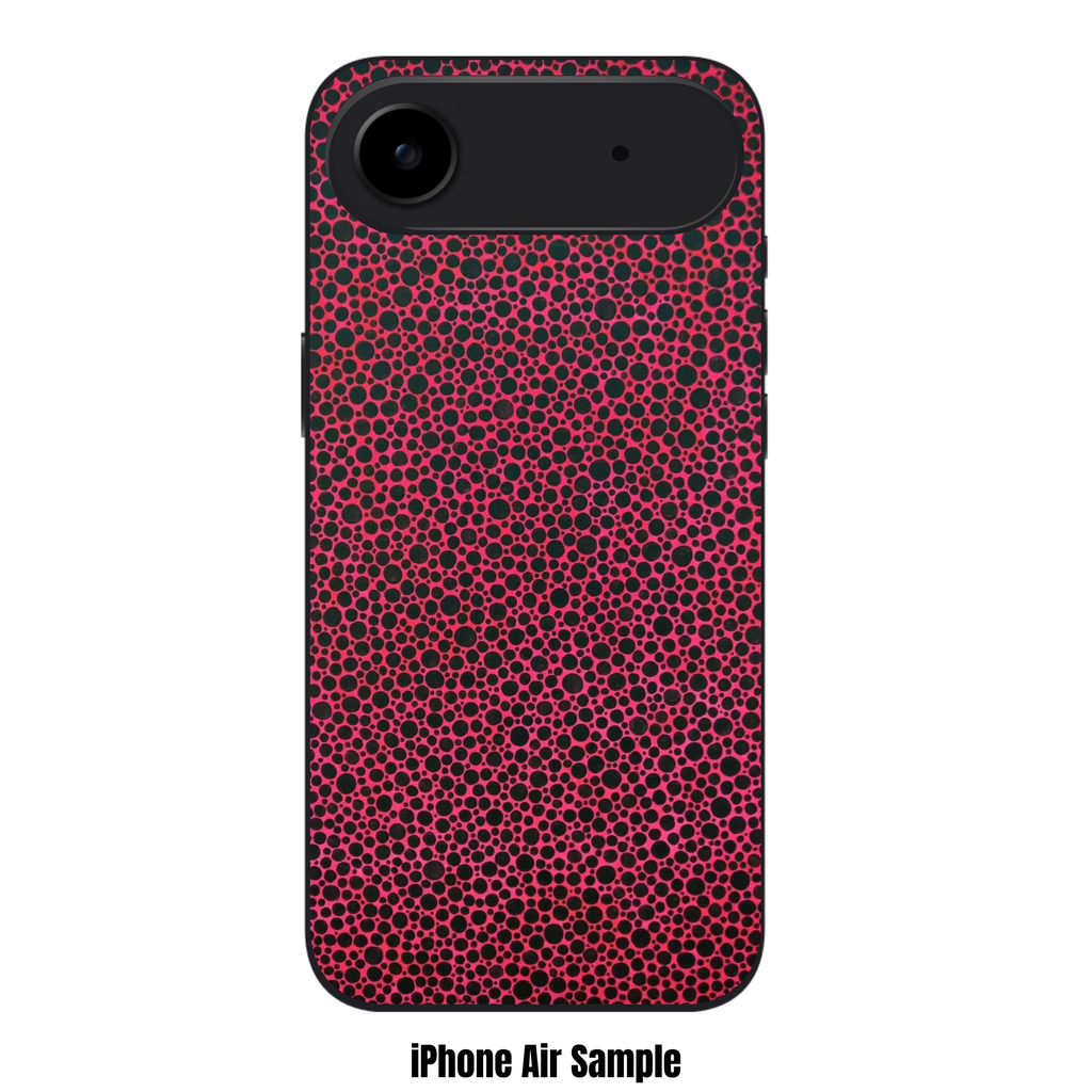 Yayoi Kusama Phone Case For iPhone Samsung Galaxy Pixel - Black Polka Dots On Hot Pink Background Pattern