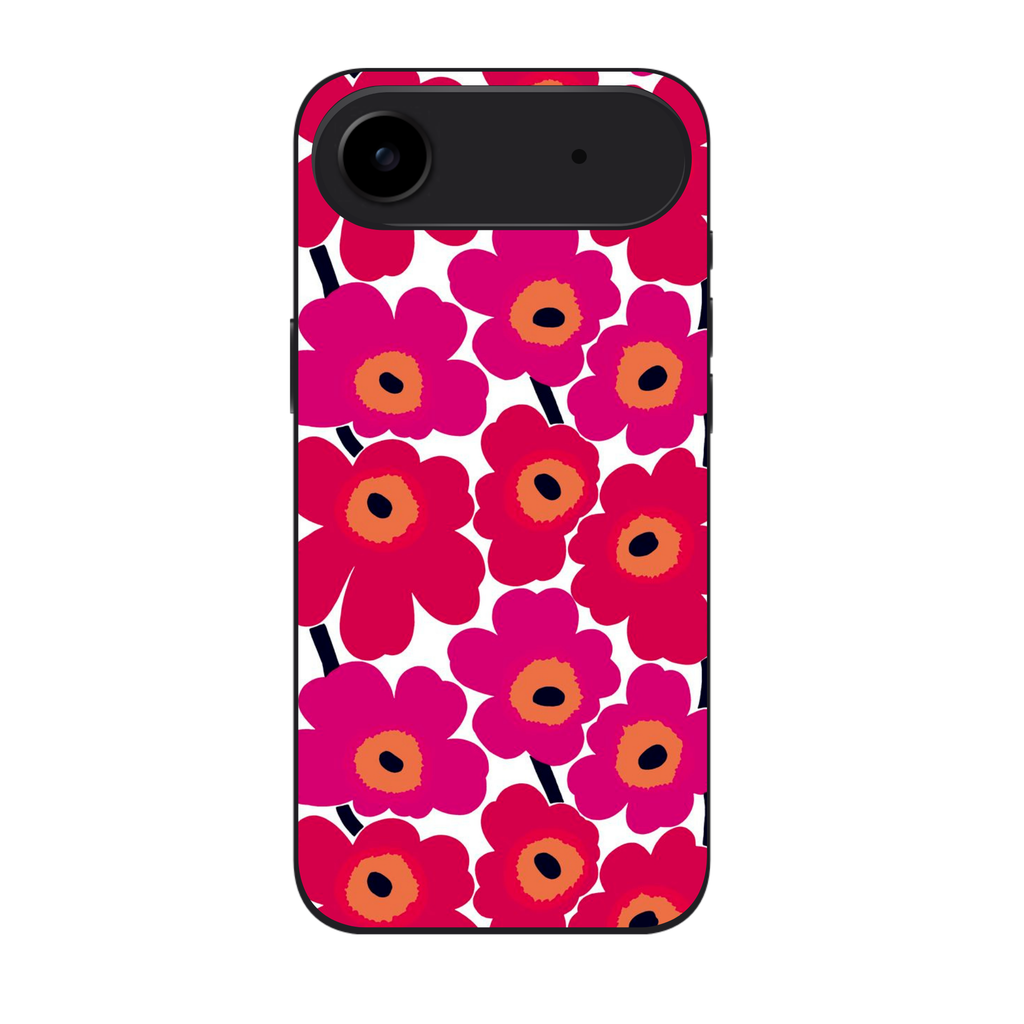 Marimekko Phone Case For iPhone Samsung Galaxy Pixel - Marimekko Unikko Red And Pink Pattern
