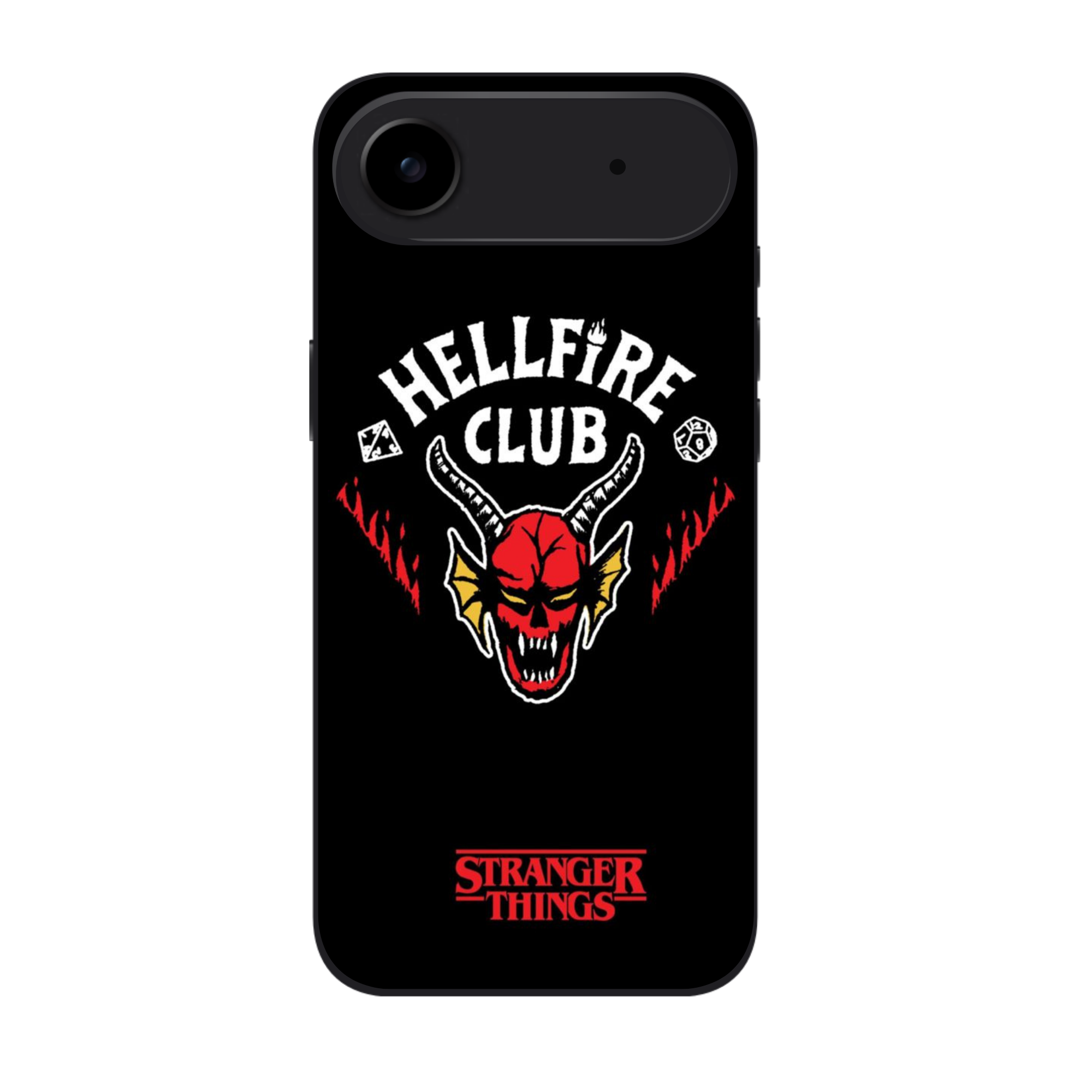 Stranger Things Phone Case For iPhone Samsung Galaxy Pixel - Stranger Things Hellfire Club Logo On Black Background
